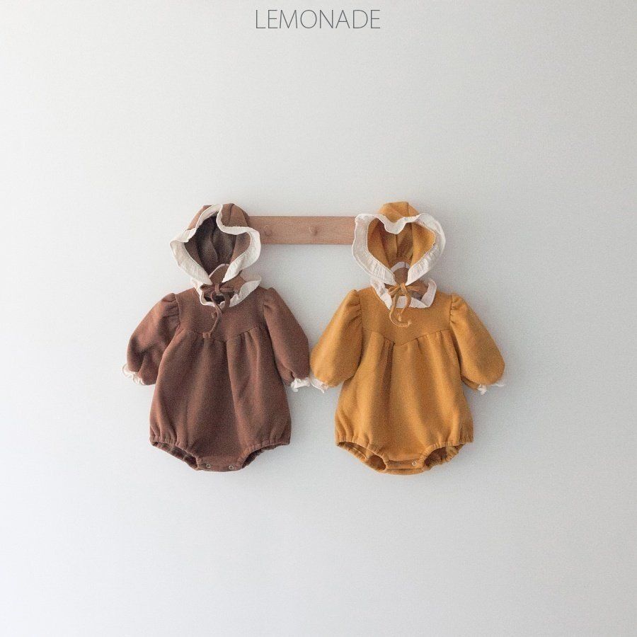 LEMONADE荷花邊包屁衣+帽