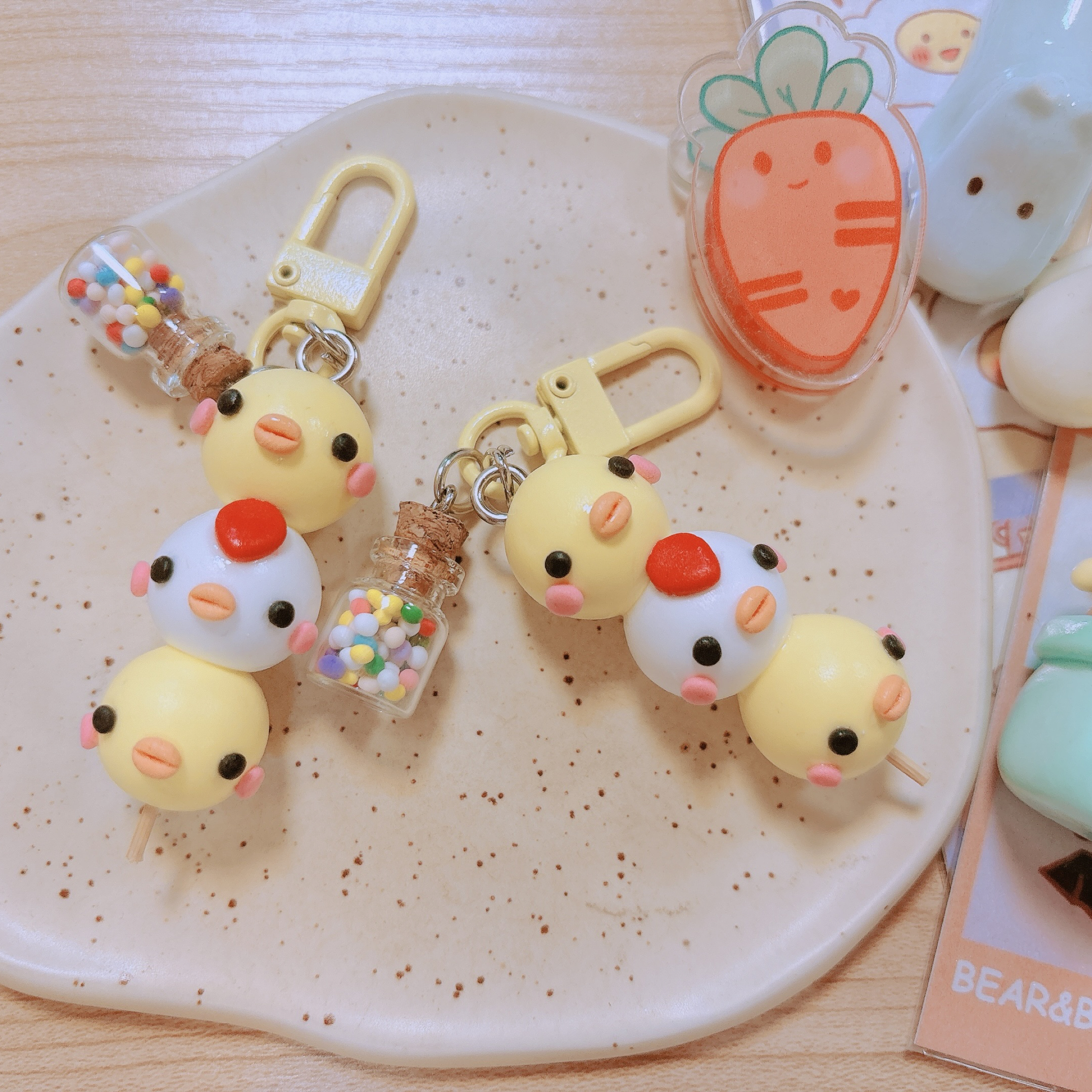 手作黏土小雞糰子吊飾🍡🐥（可等待再下單！