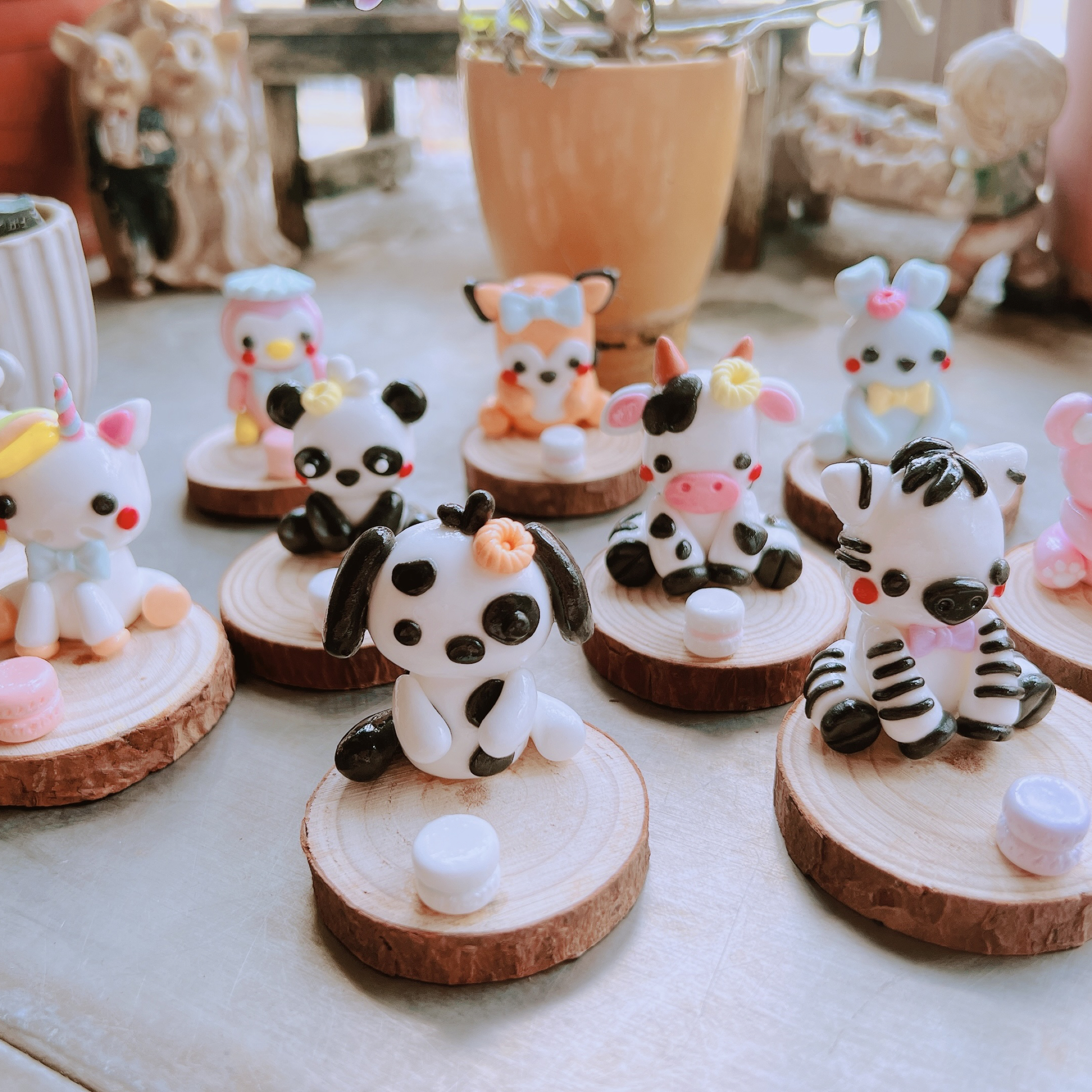 手作黏土動物名片/小卡座擺飾🐻（可等待再下單！