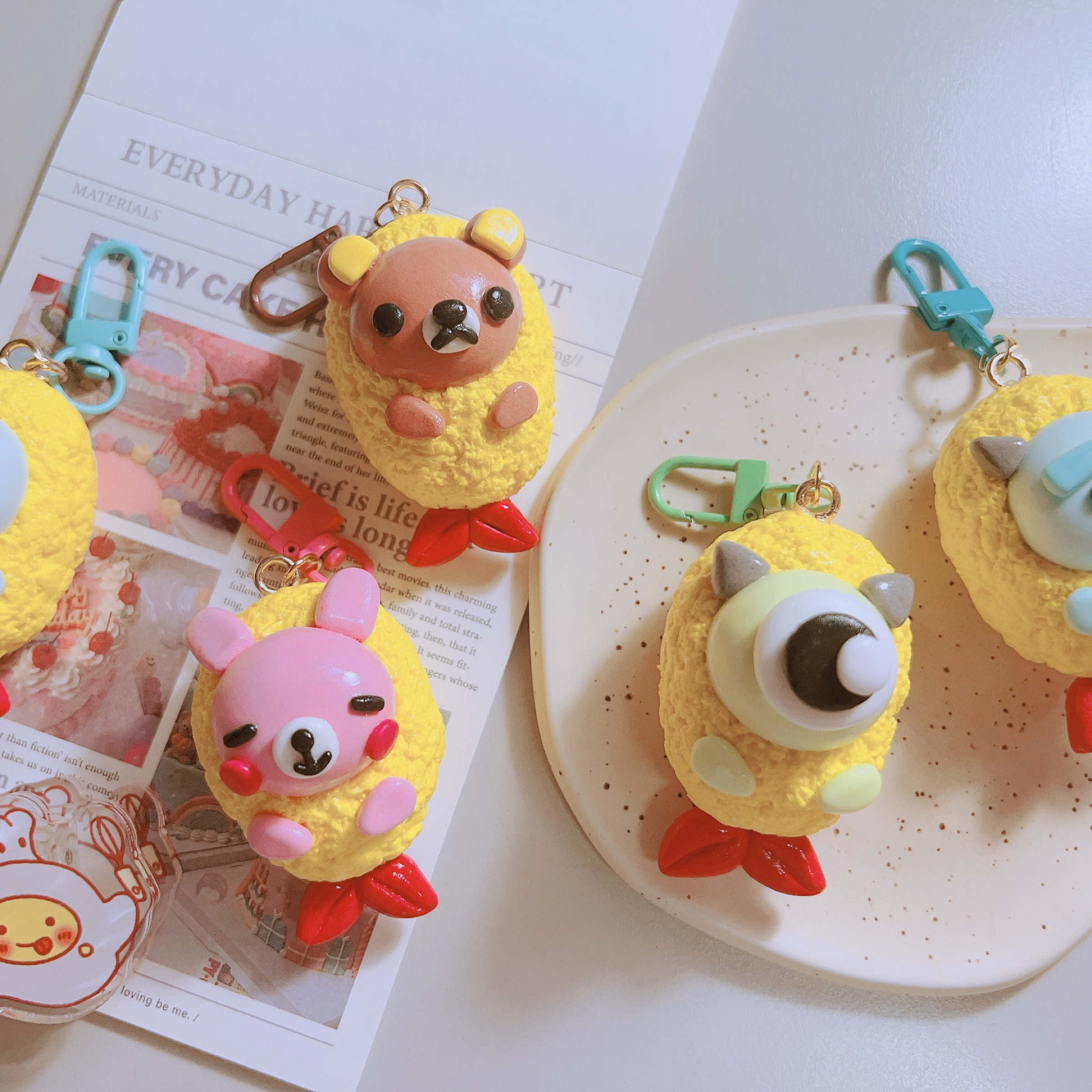 手作黏土卡通炸蝦吊飾🍤（可等待再下單！