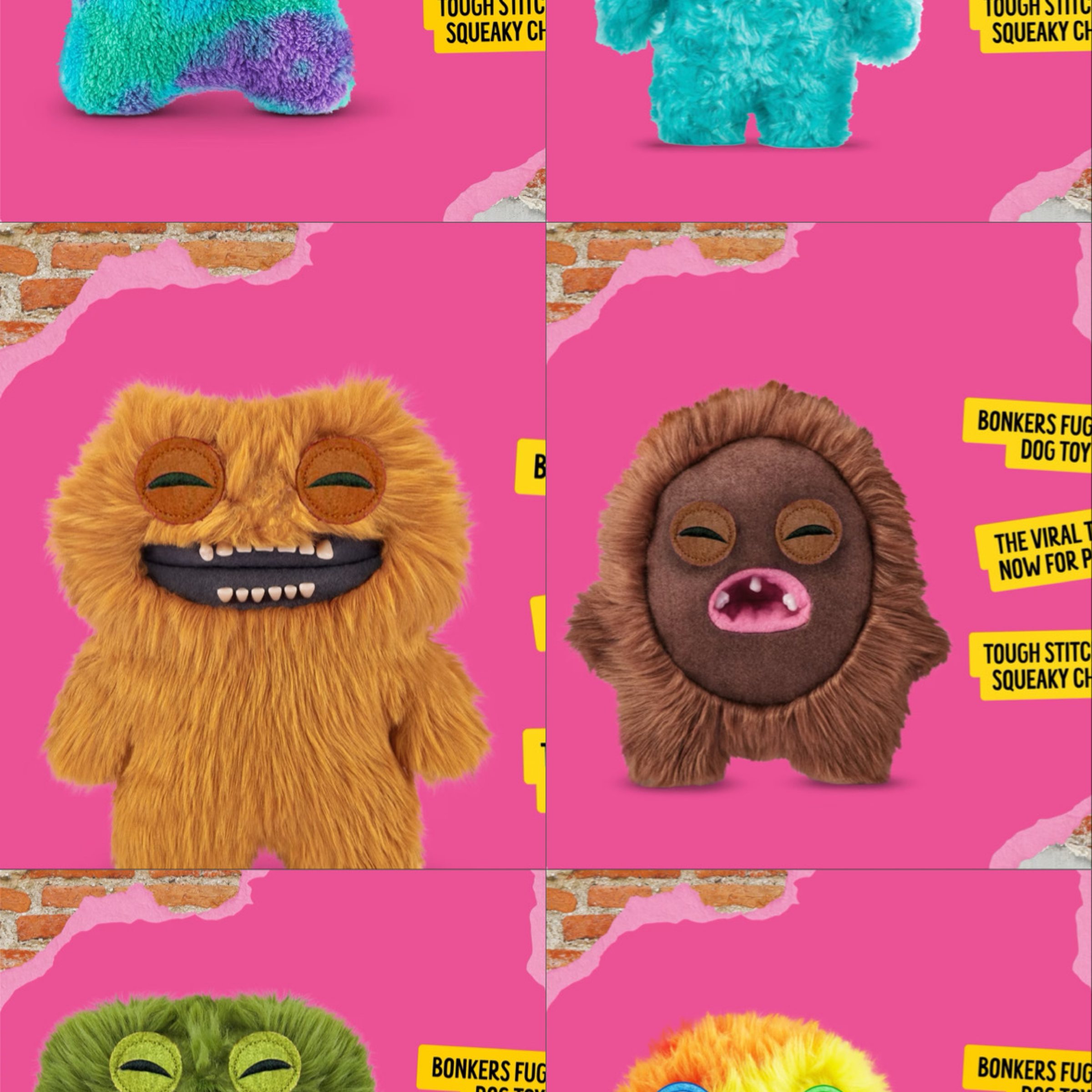 放克牙寶 Fuggler 20公分 狗狗發聲玩具