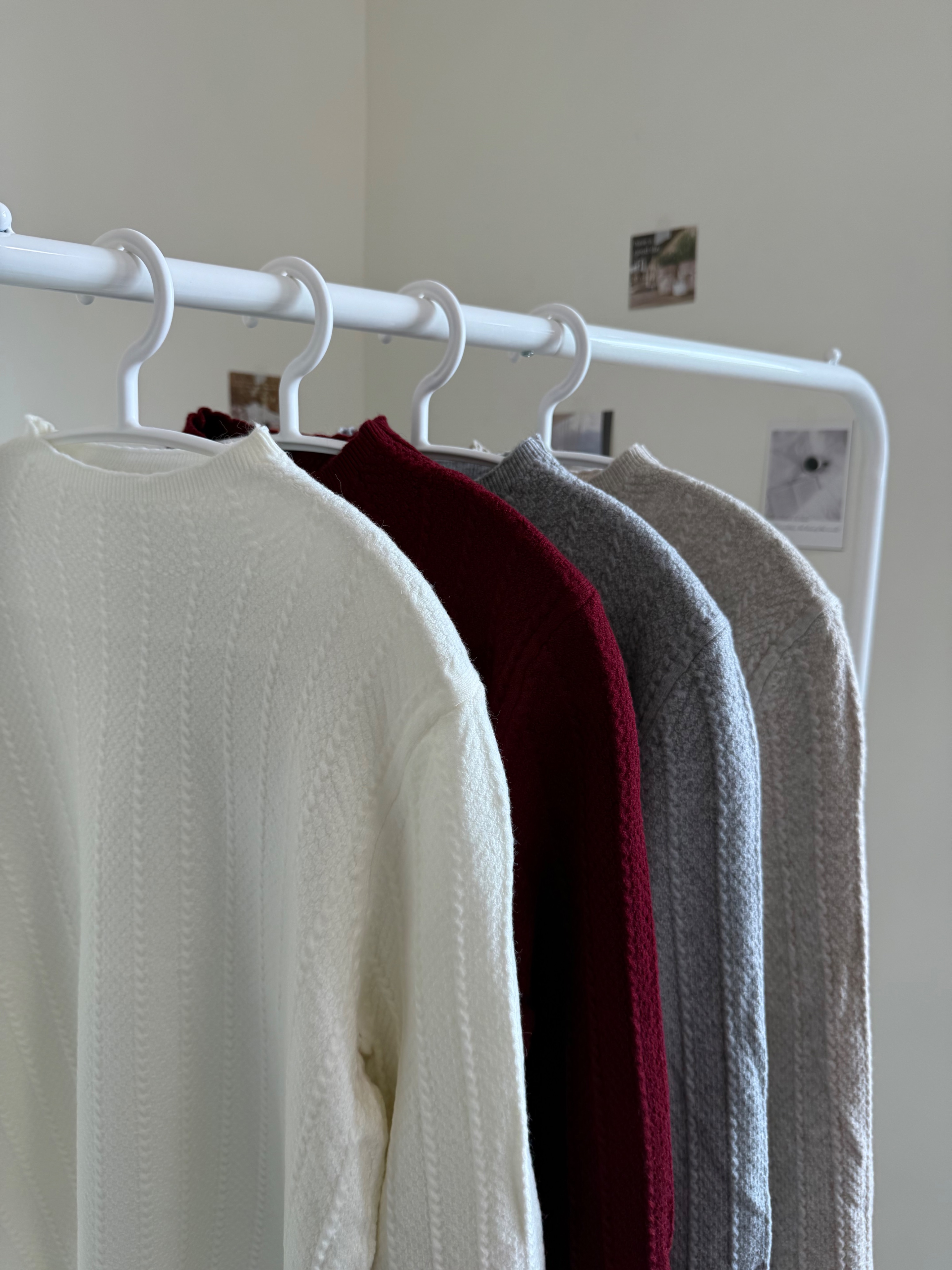 細麻花針織打底衣