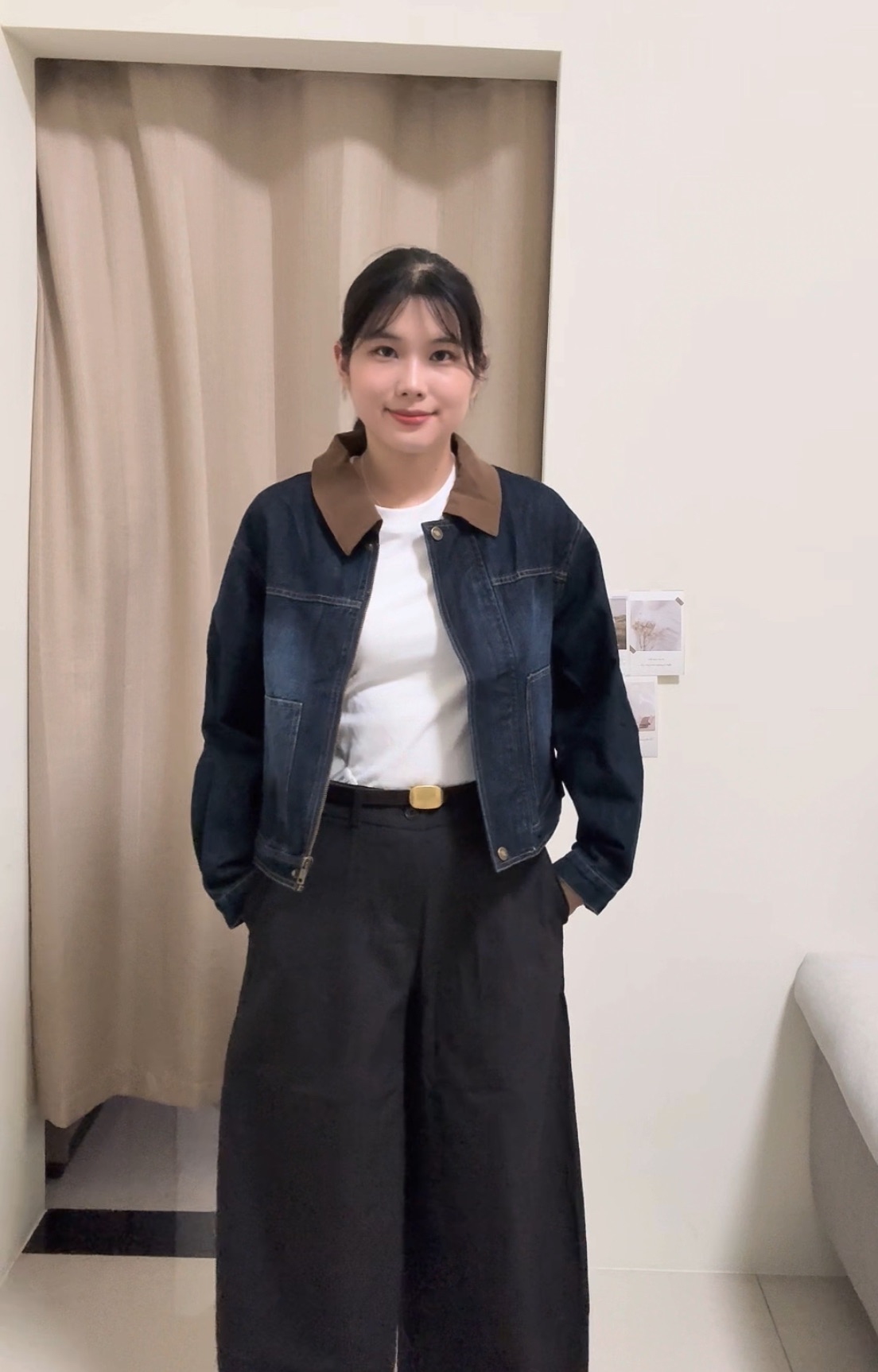 撞色領牛仔外套（預購）