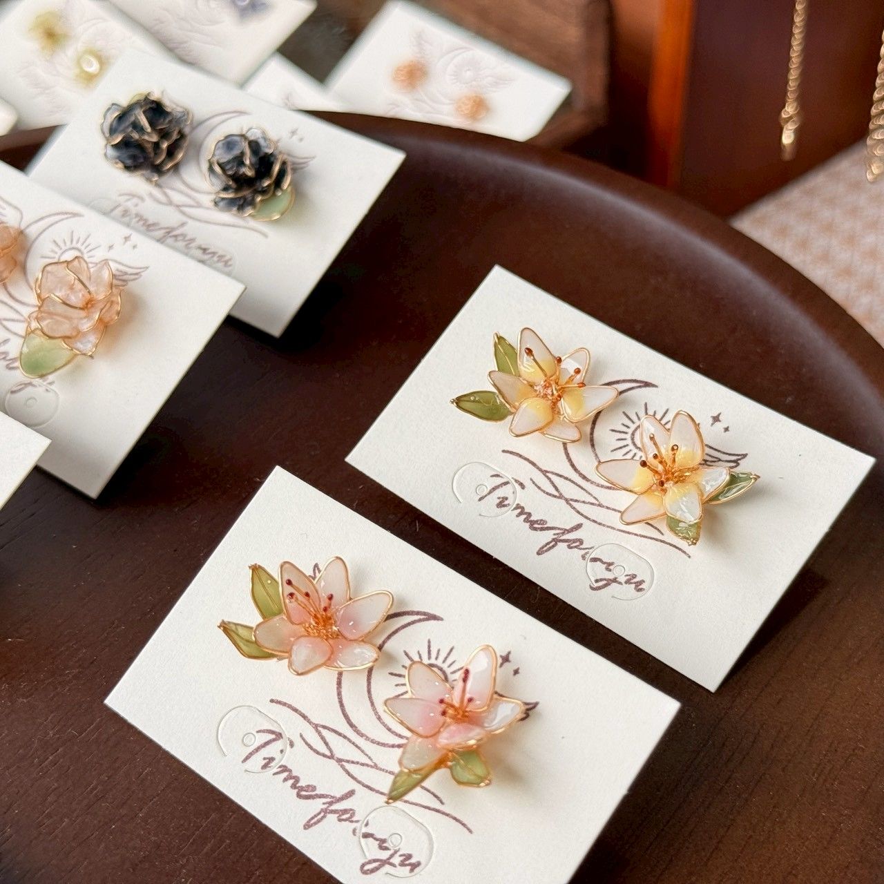 百合花開·耳環˖ ࣪⊹