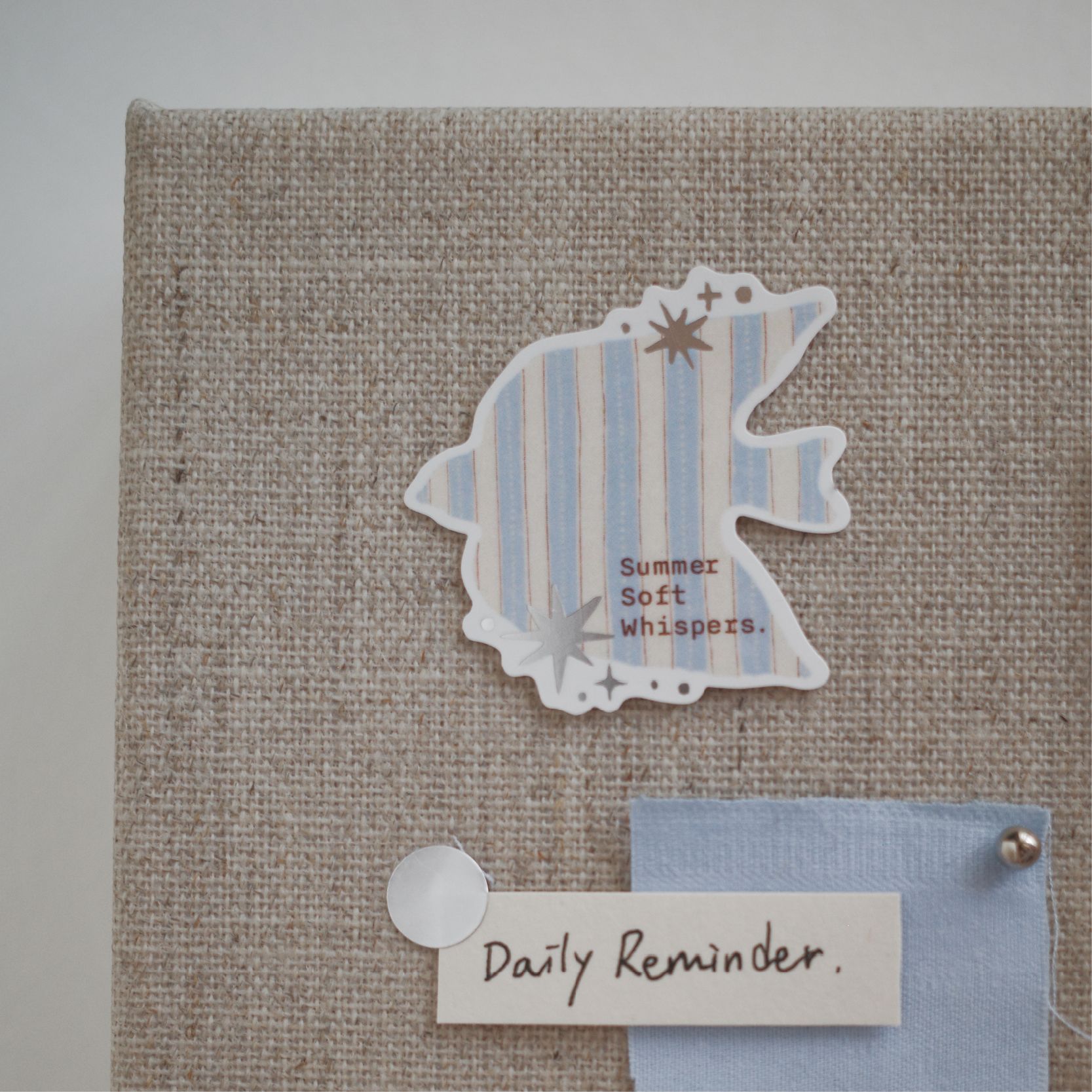 Summer Soft Whispers 夏日的輕聲細語 燙銀防水貼 兩入