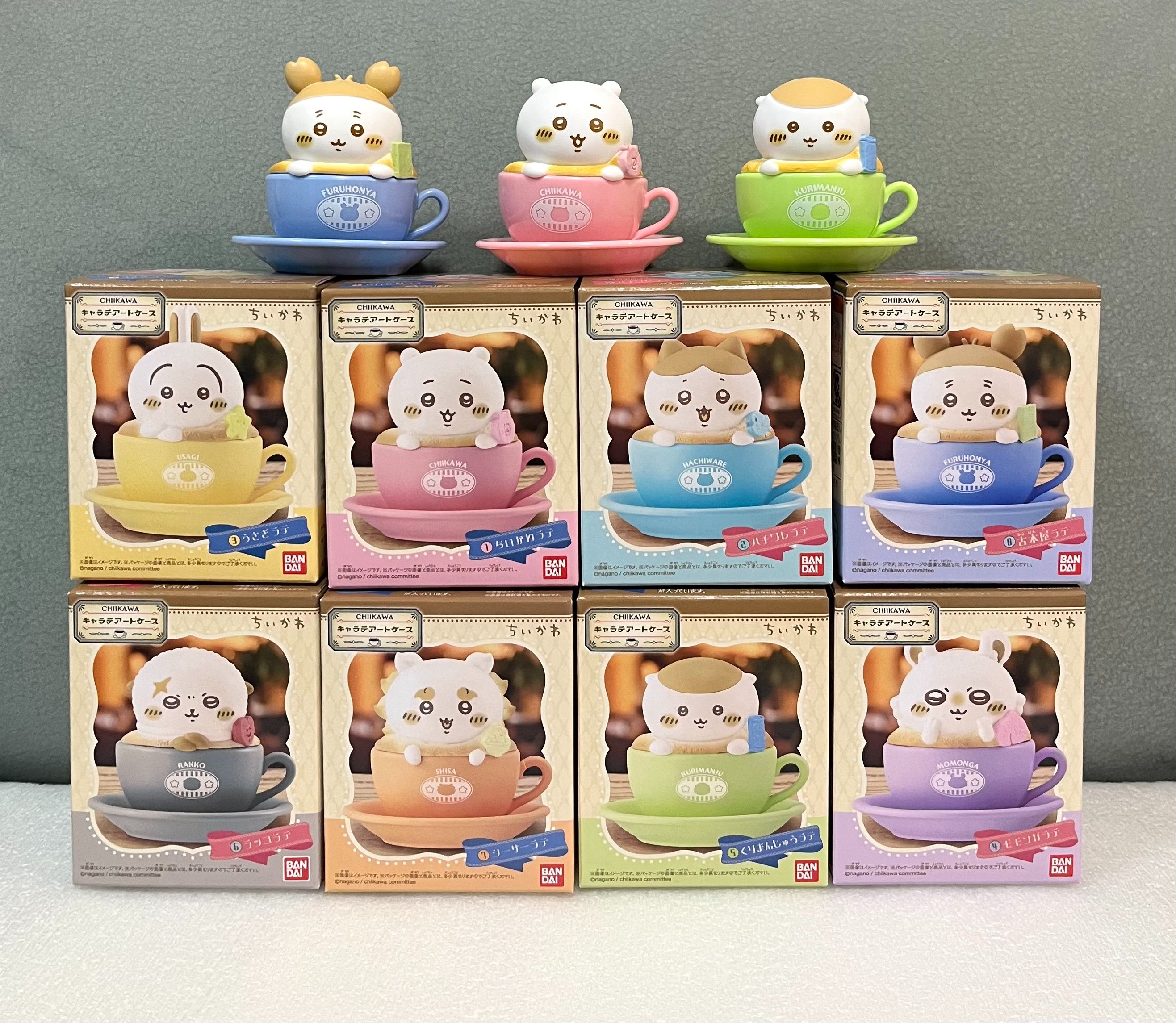 【全新】日版 吉伊卡哇 ちいかわ chiikawa 萬代 BANDAI 拿鐵 拉花 造型 小公仔 吉伊 小八 兔兔 小桃