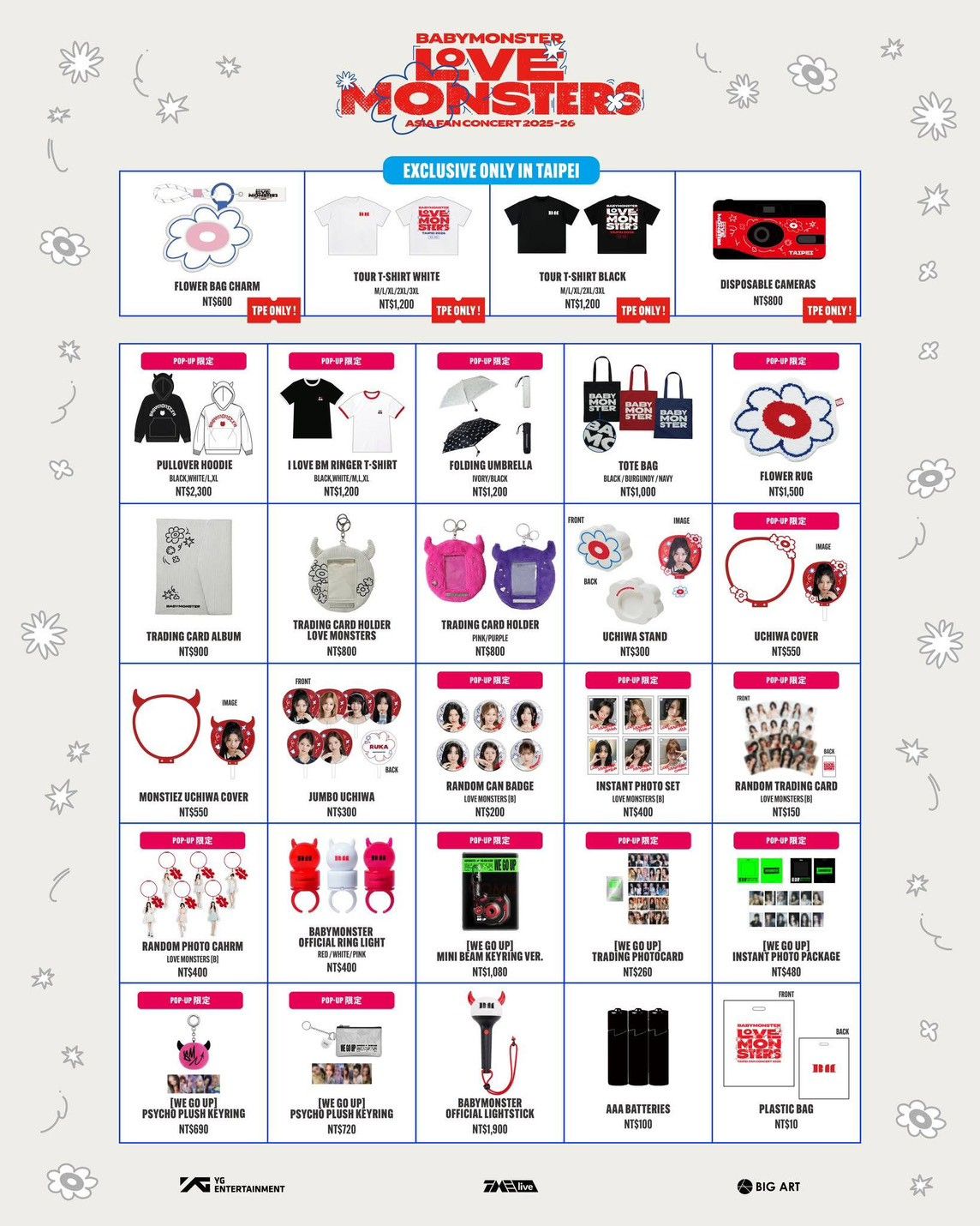 【LOVE MONSTERS】台北快閃店 限定周邊 ＜現貨 優惠價＞