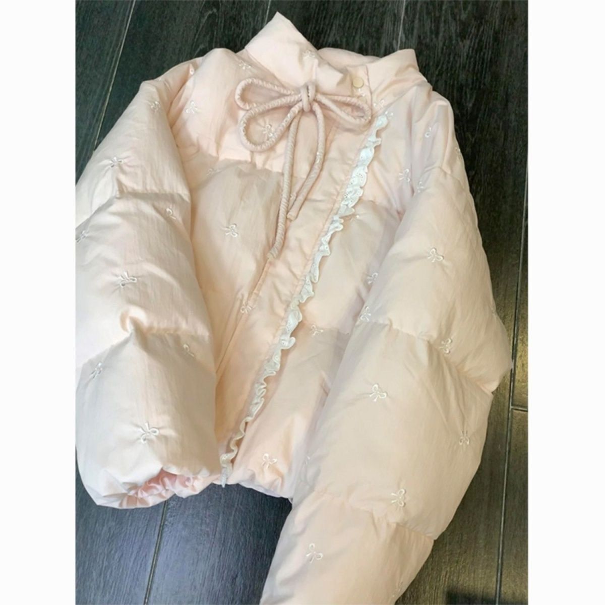 粉嫩嫩蝴蝶結保暖麵包棉服୨୧ ̊