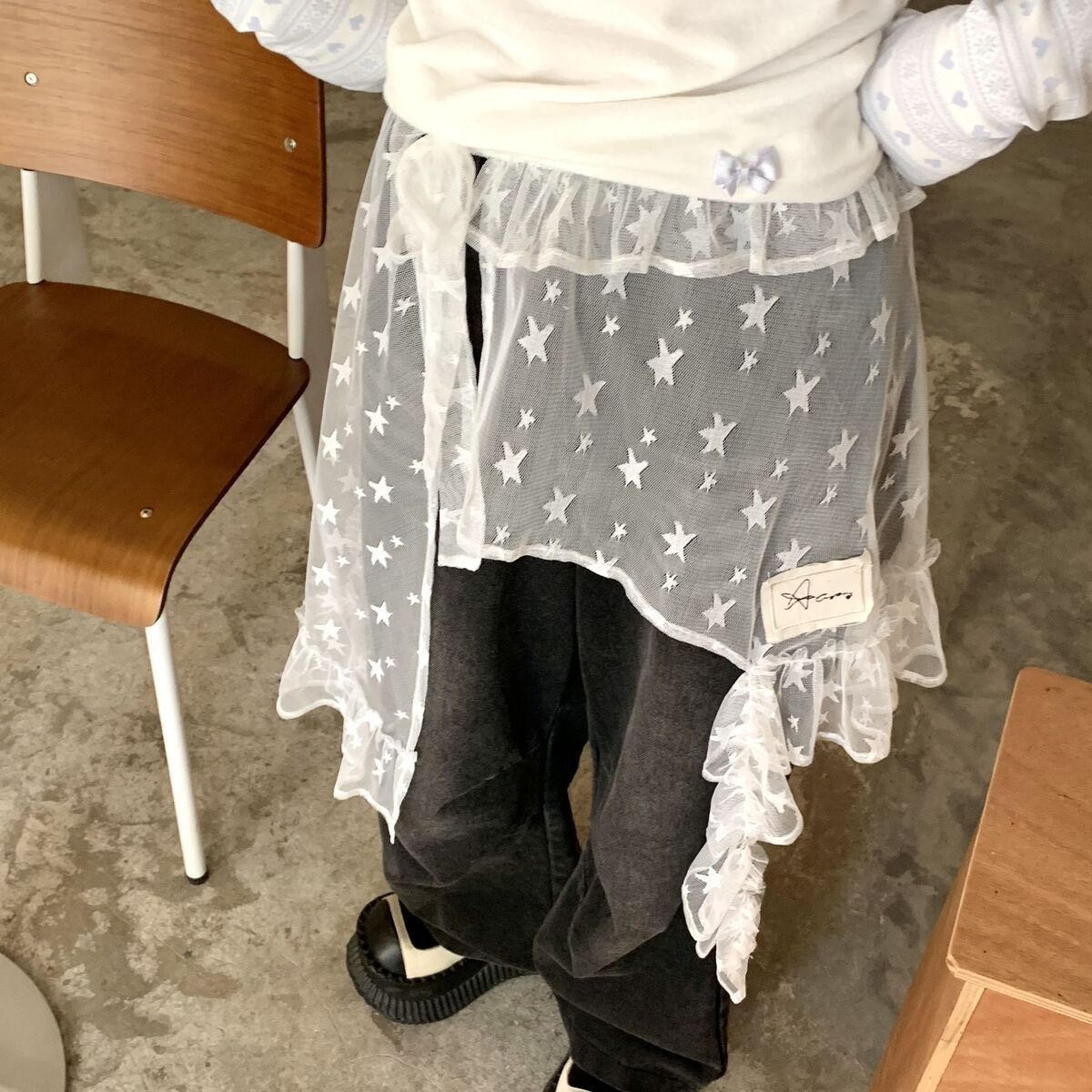 星星網紗疊穿屁簾୨୧ ̊。搭配神器