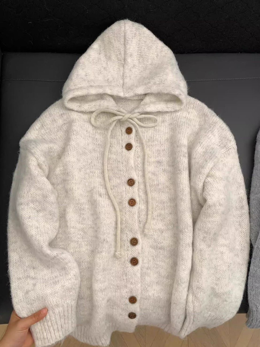 秋冬必備 寬鬆針織連帽毛衣୨୧ ̊。兩色