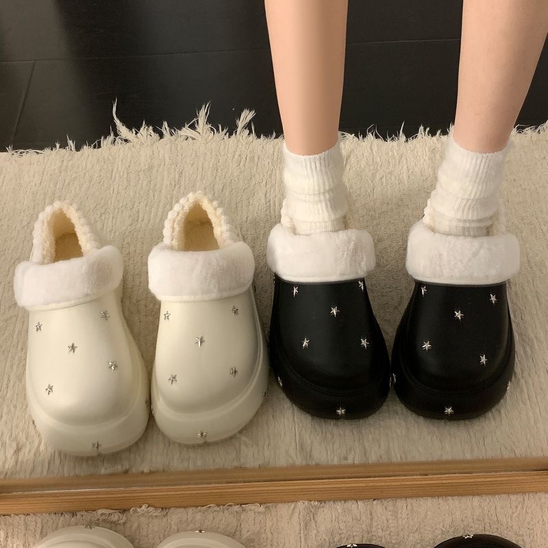 星星防水毛茸茸增高厚底鞋୨୧ ̊。兩款