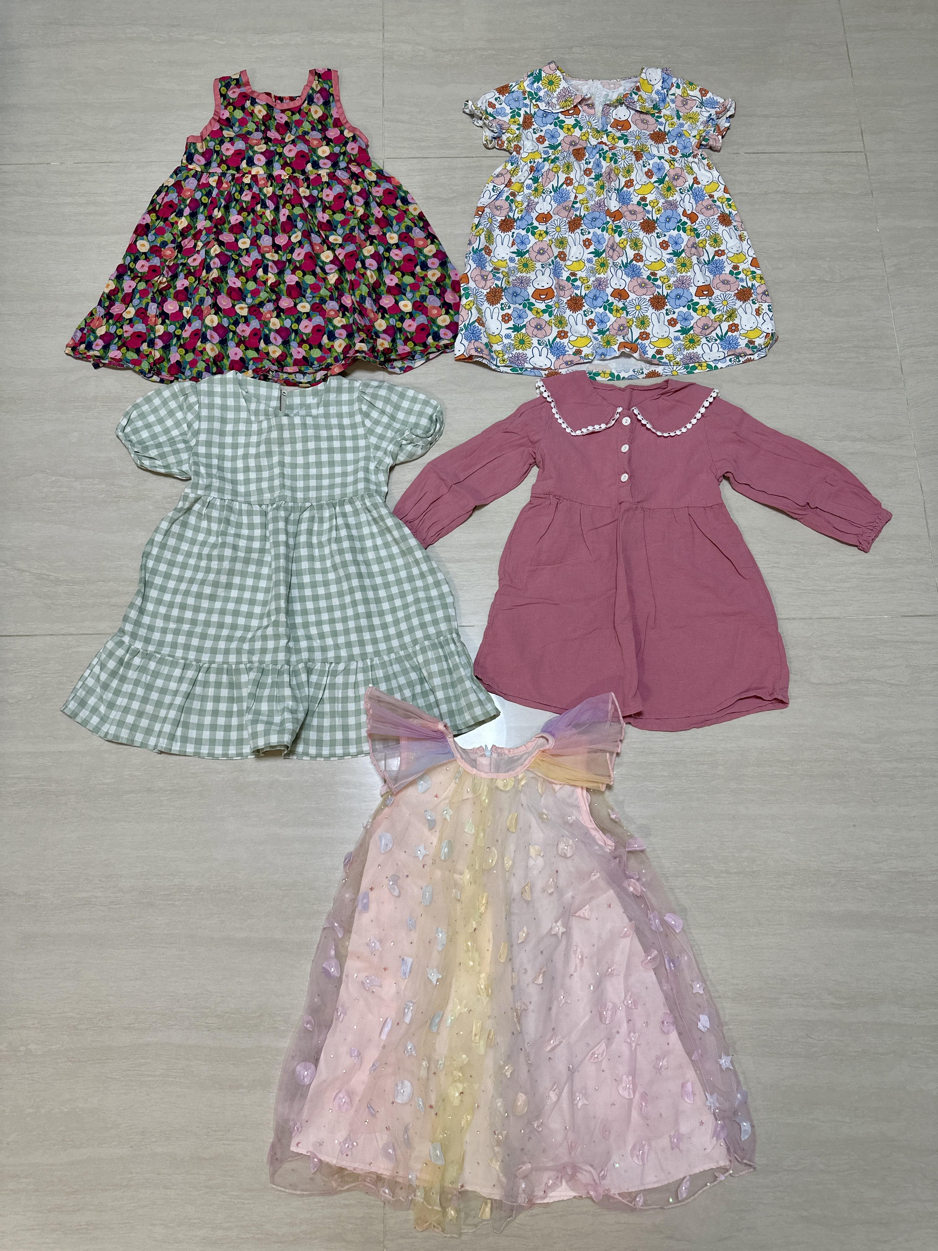 可愛洋裝五件組