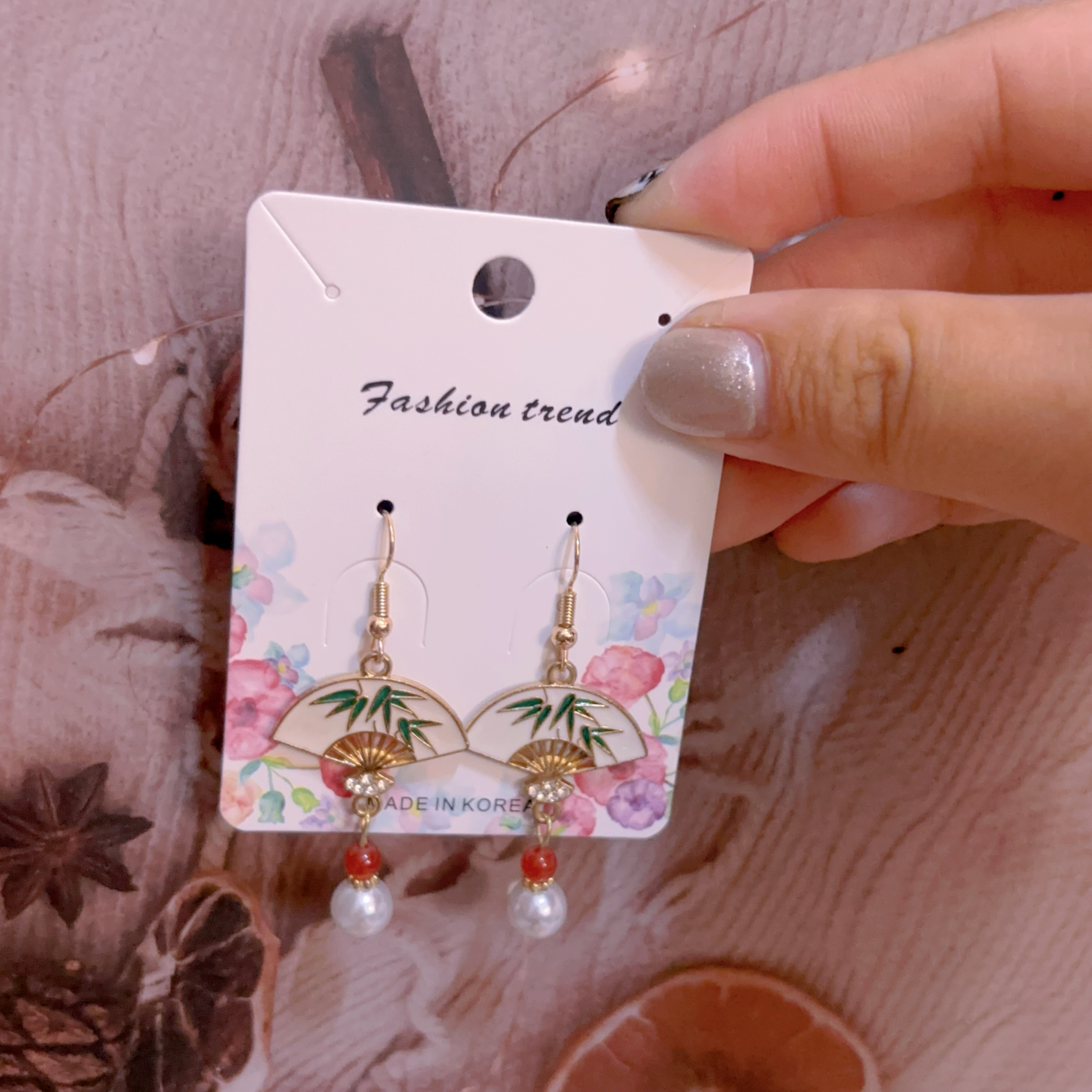 復古扇子🪭耳環