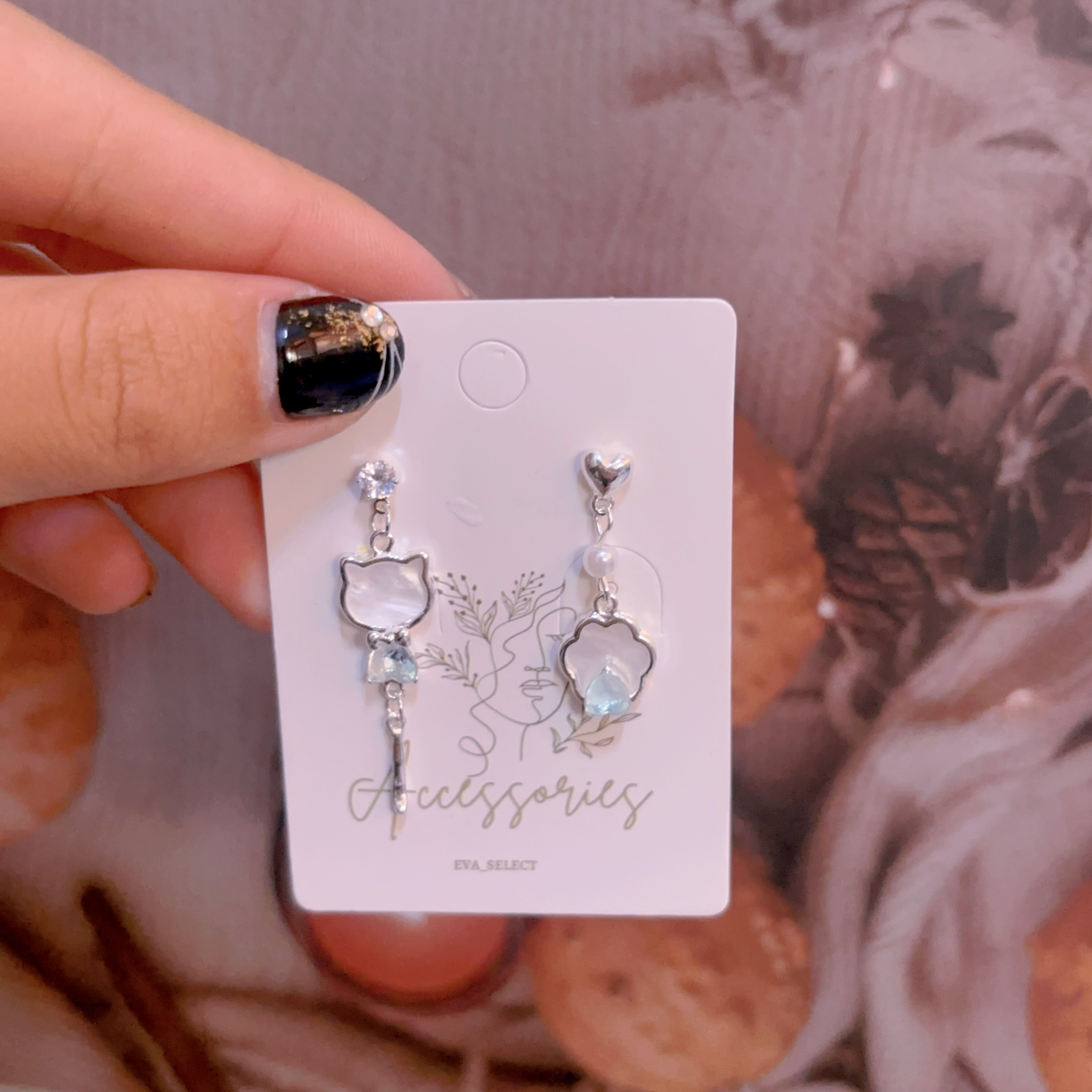 不對稱貓咪耳環 市集熱銷款