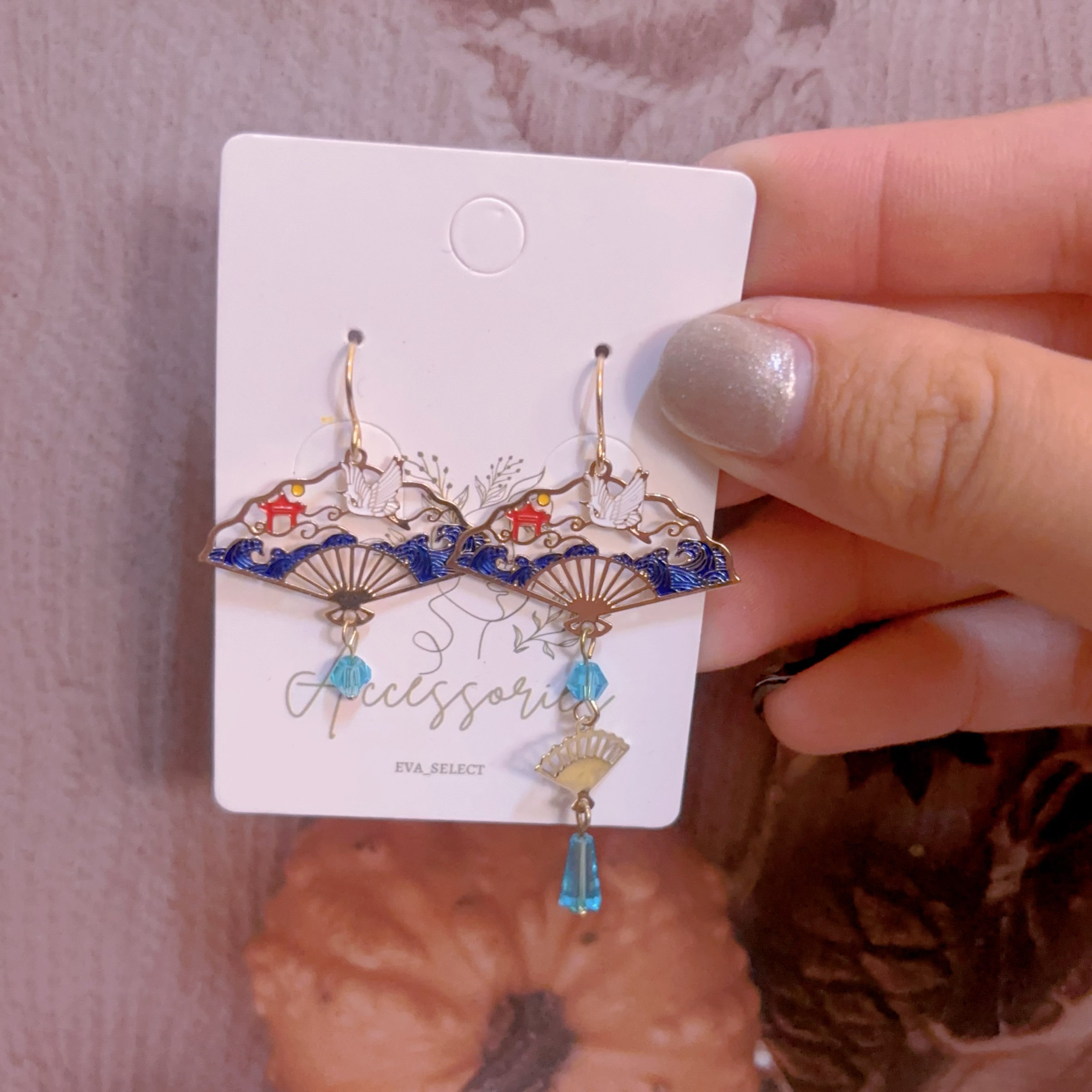 不對稱仙鶴扇子 中國風入門款❤️