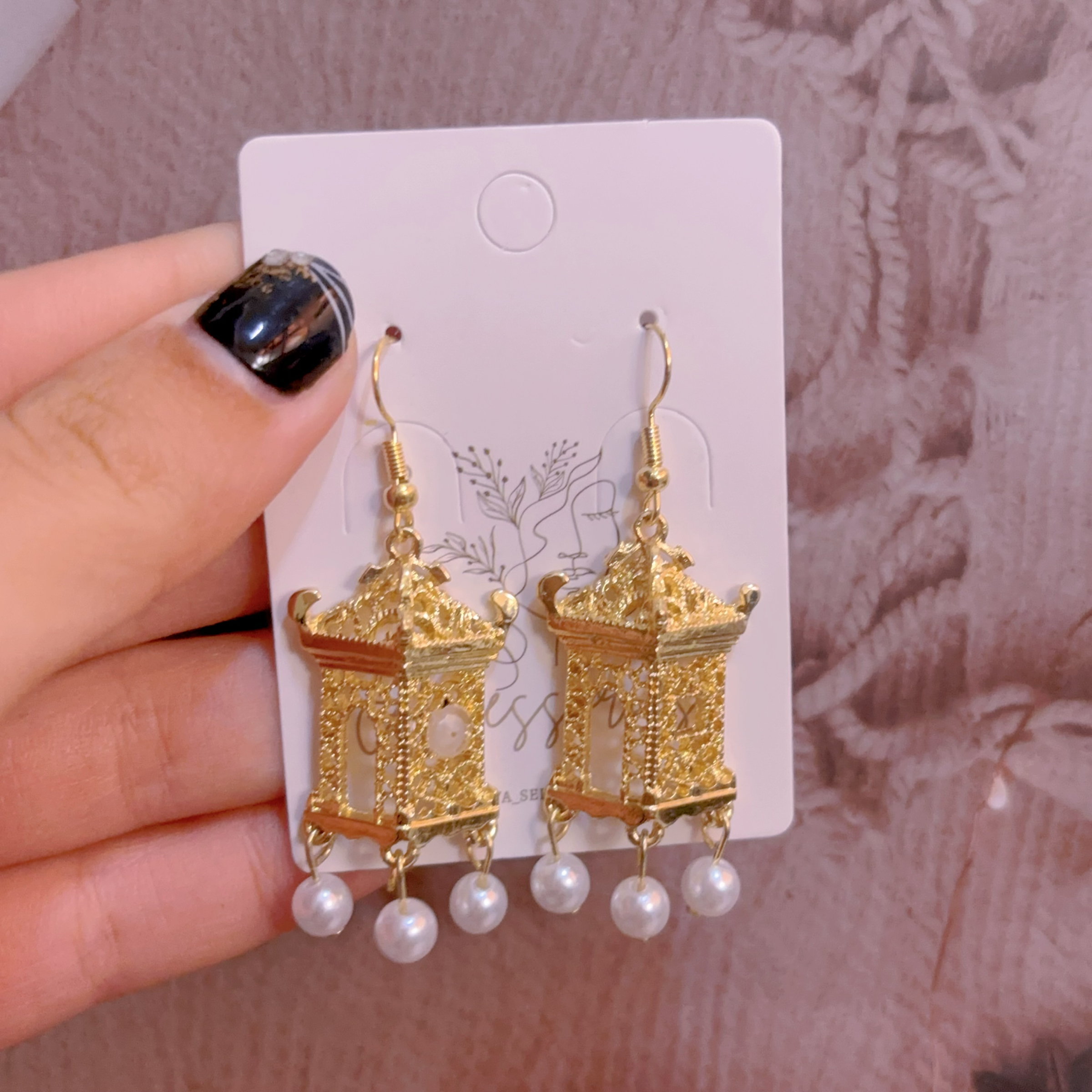 新中式宮廷耳環