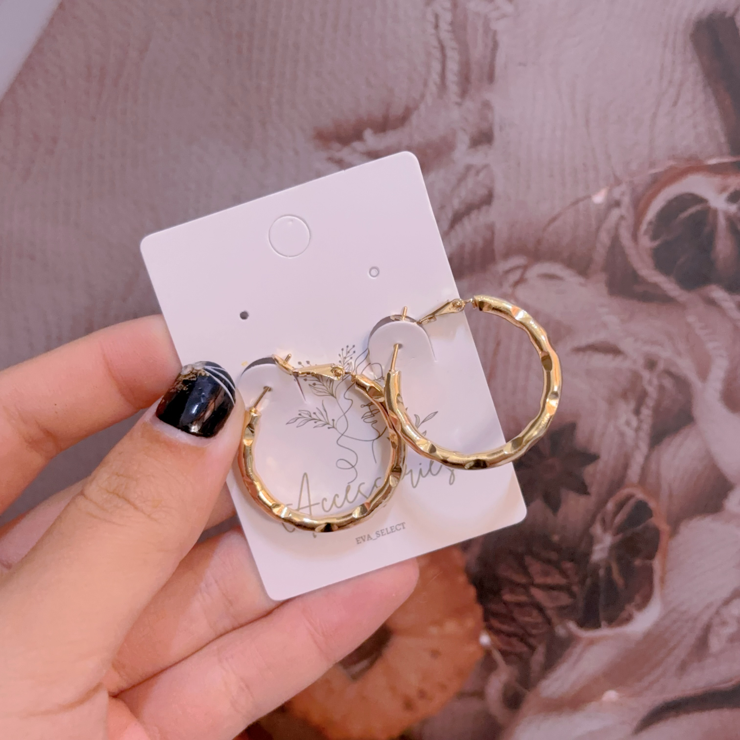 高冷圓圈耳環-金