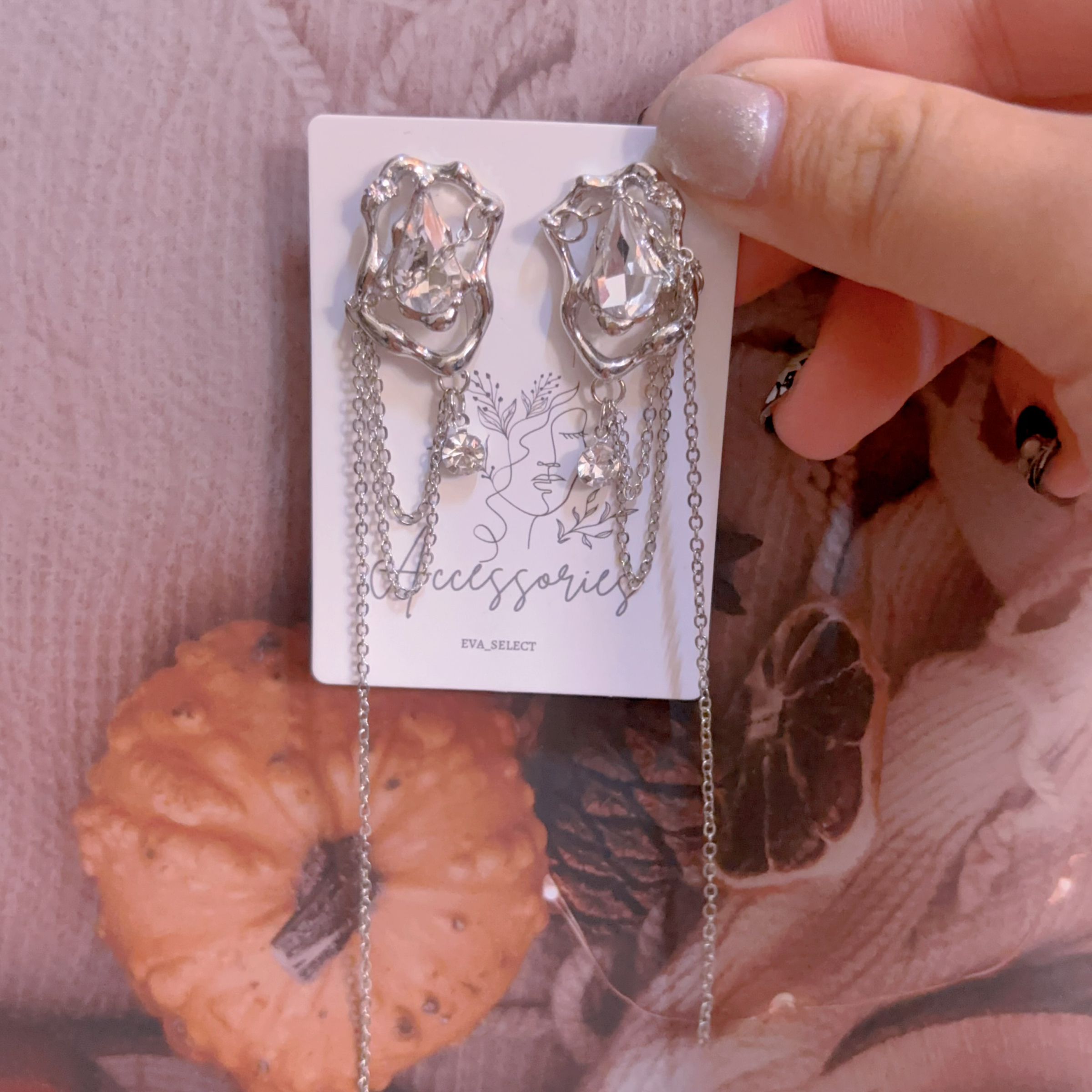 個性月光石流蘇耳環