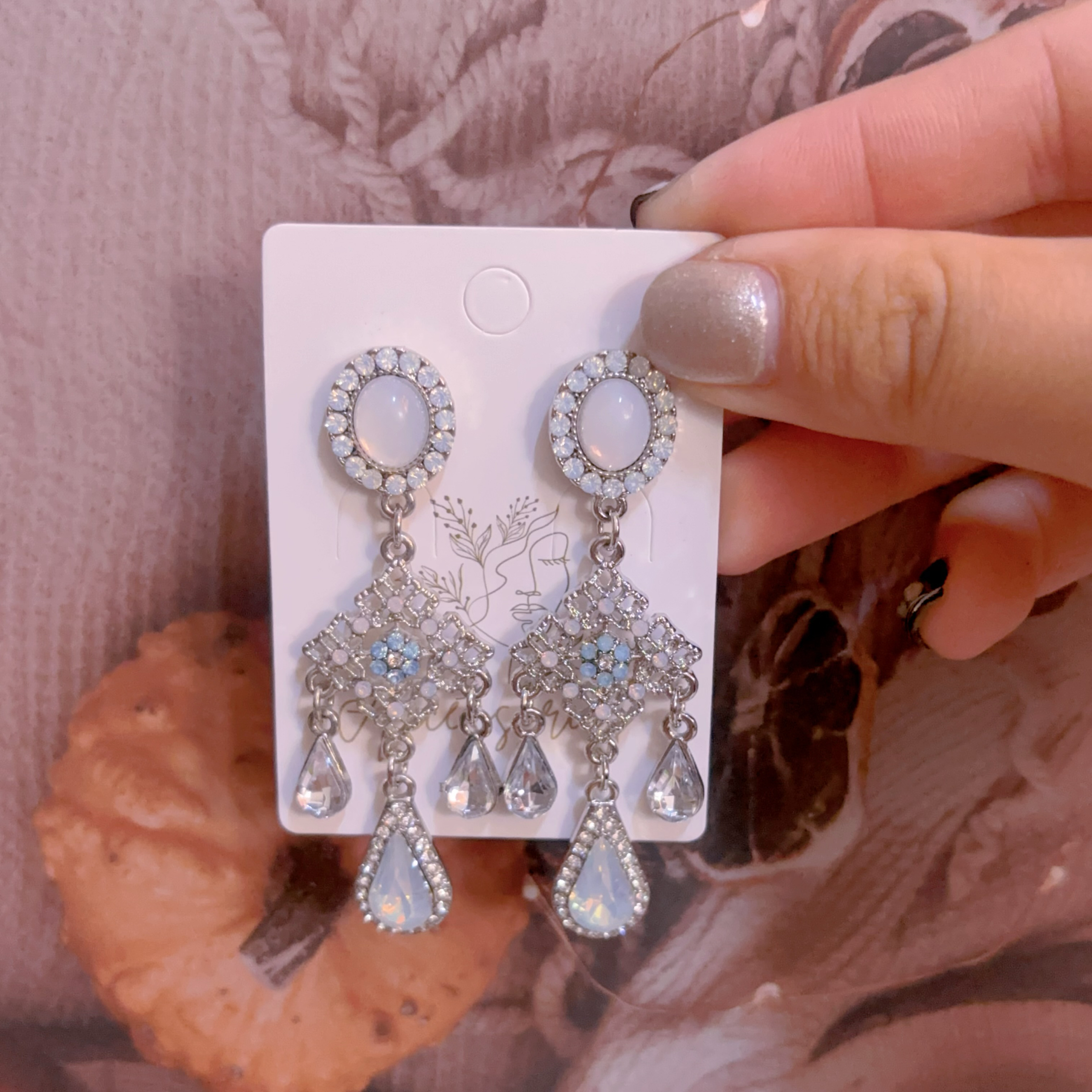 銀色宮廷風耳環