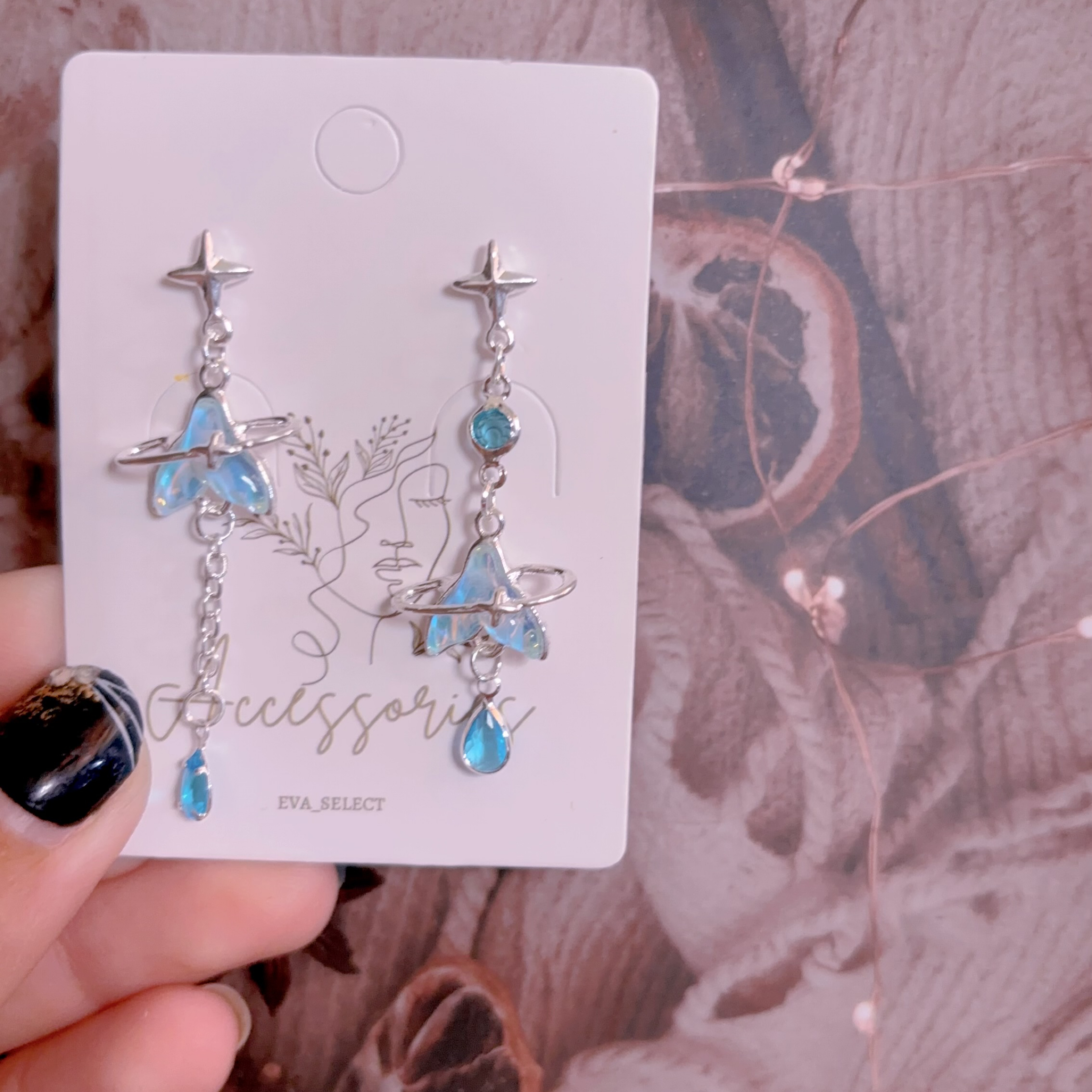 水藍不對稱魚尾