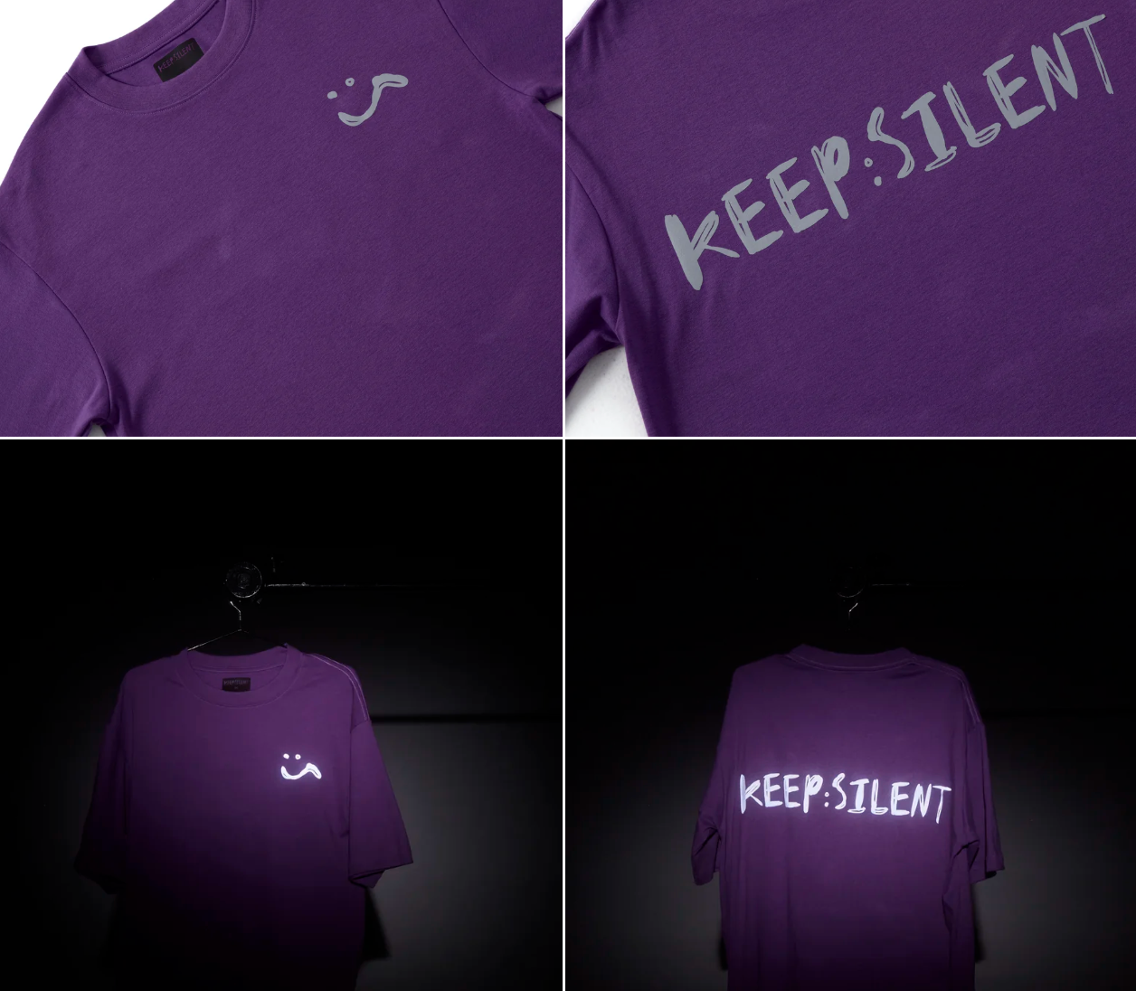 KEEP SILENT - （RE）FLEX FOG - 反光T - 紫 - S + 絕版雜誌 - 泰國Bride