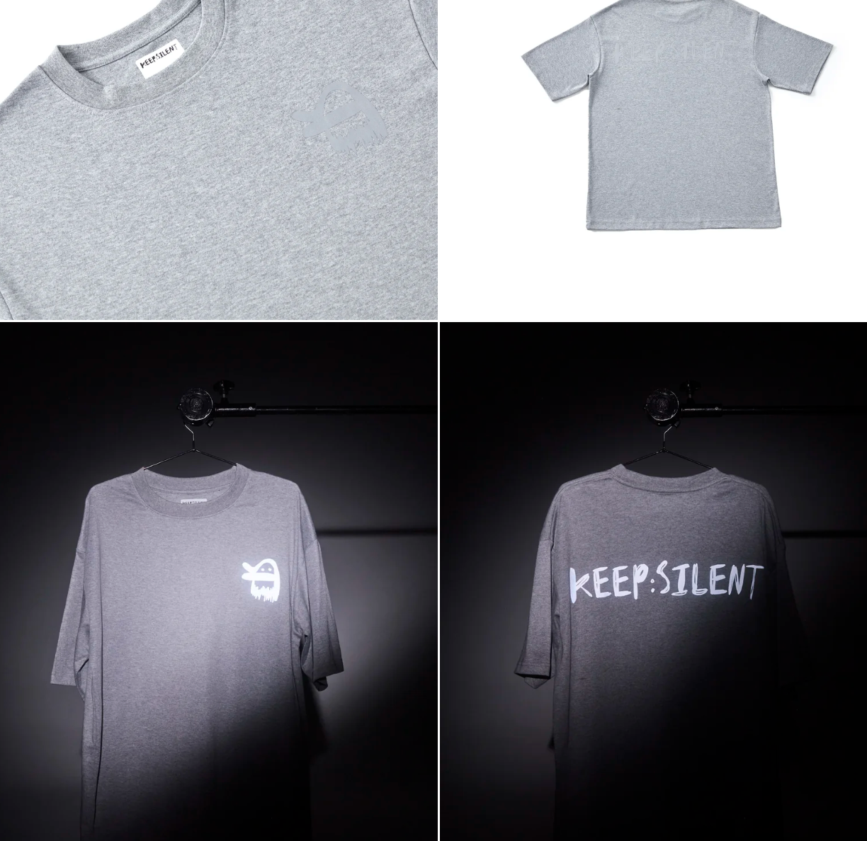 KEEP SILENT - （RE）FLEX FOG - 反光T - 灰 - M + 絕版雜誌 - 泰國Bride