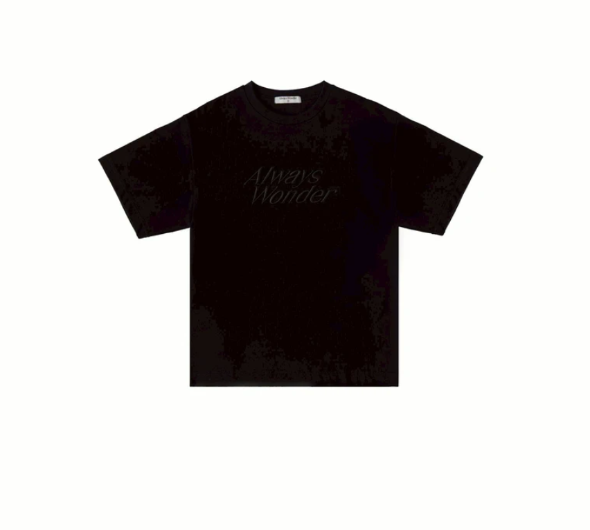 Always Wonder - Sculpture Oversized Logo Tee  Ink Black - XL