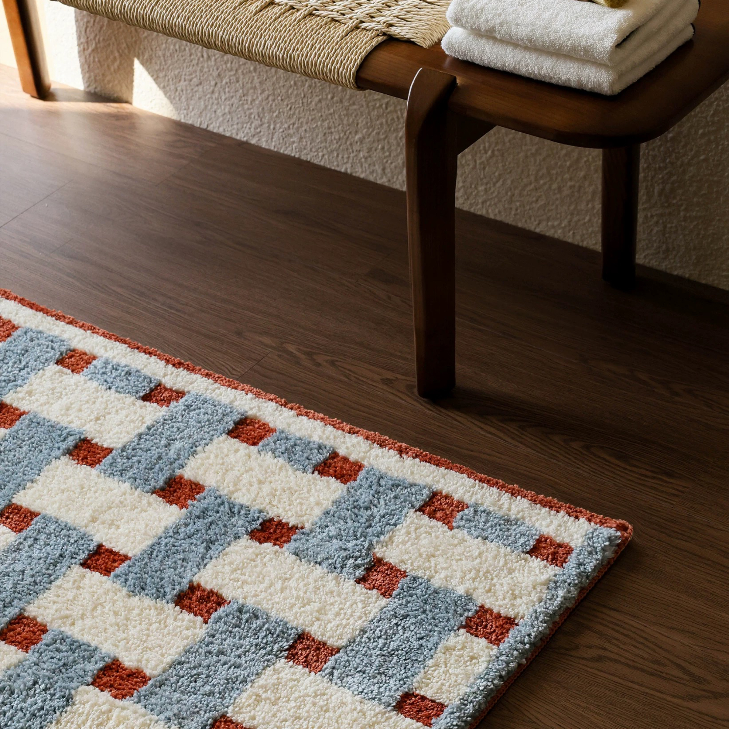 復古風格浴室地墊