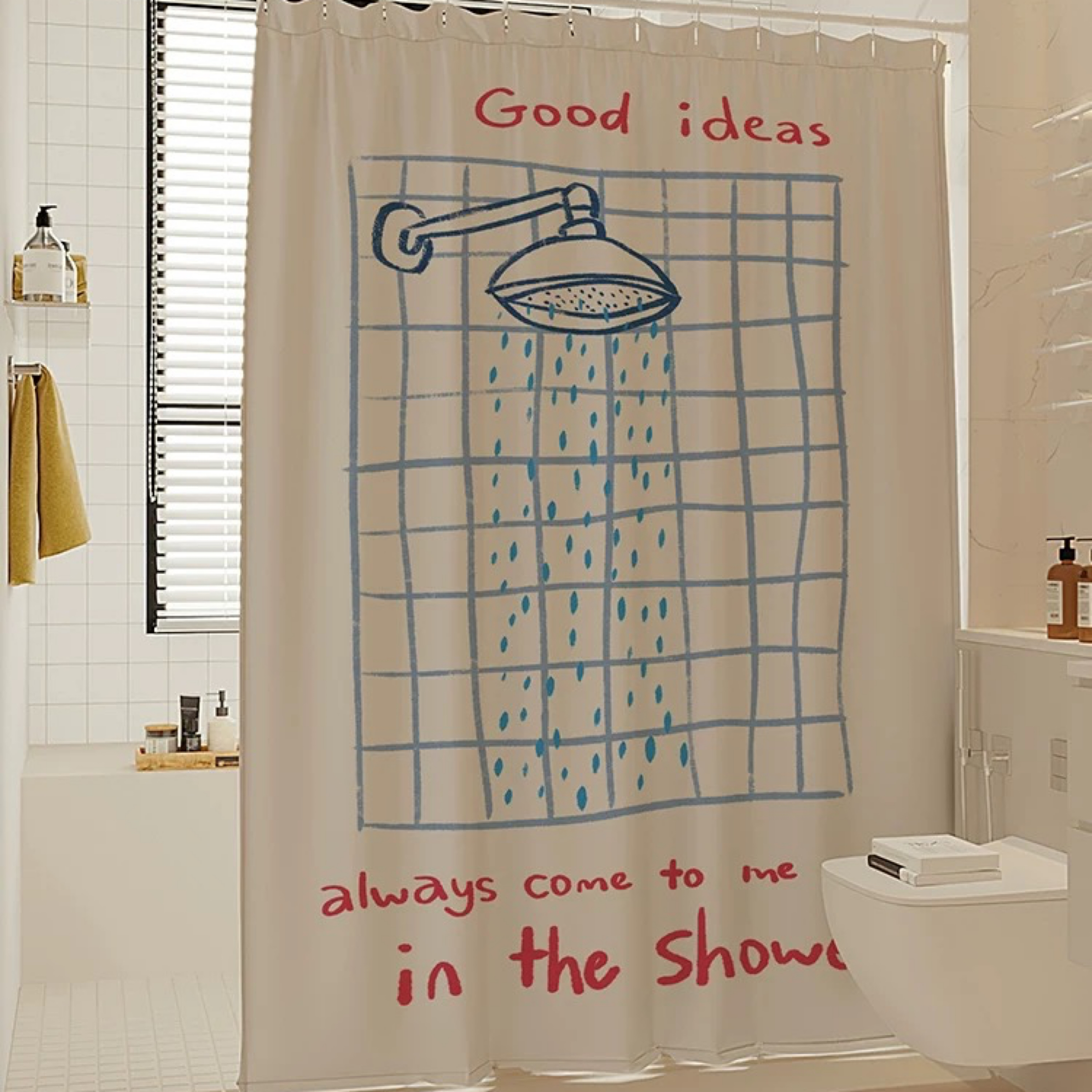 浴室防霉浴簾（好點子總是在洗澡時出現）