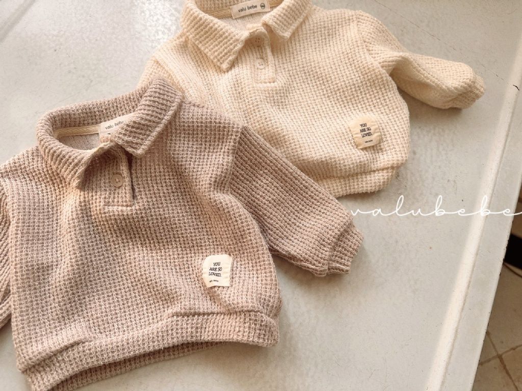 Valubebe鬆餅格紋T