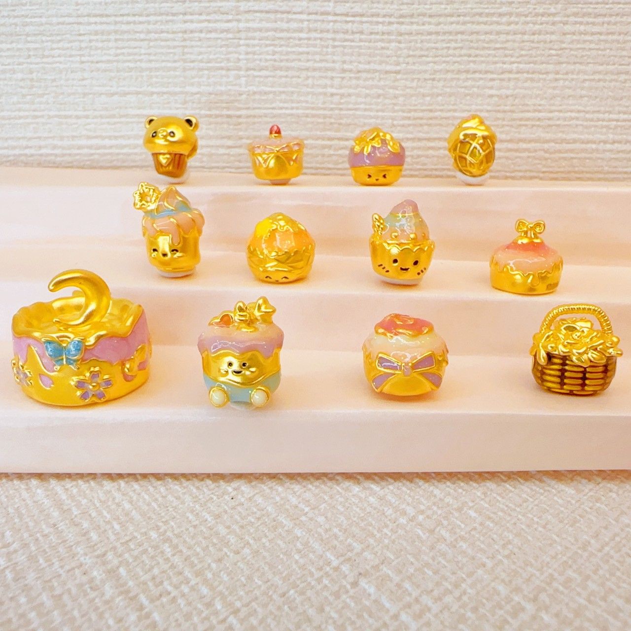 儒家寶寶 彌月金飾 純金9999  小金豆 甜點系列 可愛蛋糕系列 玫瑰花籃 聖代杯  彌月金飾 交換禮物 生日禮物