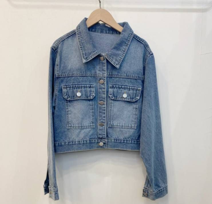 復古短版牛仔外套