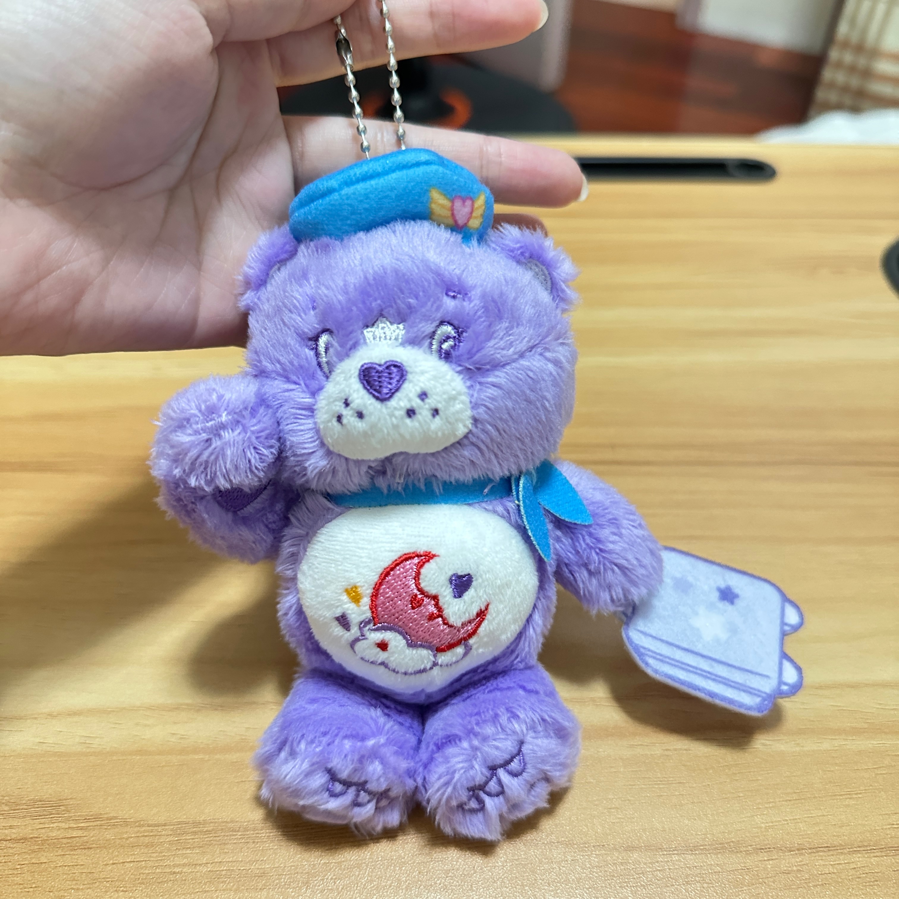行李彩虹熊吊飾（紫）