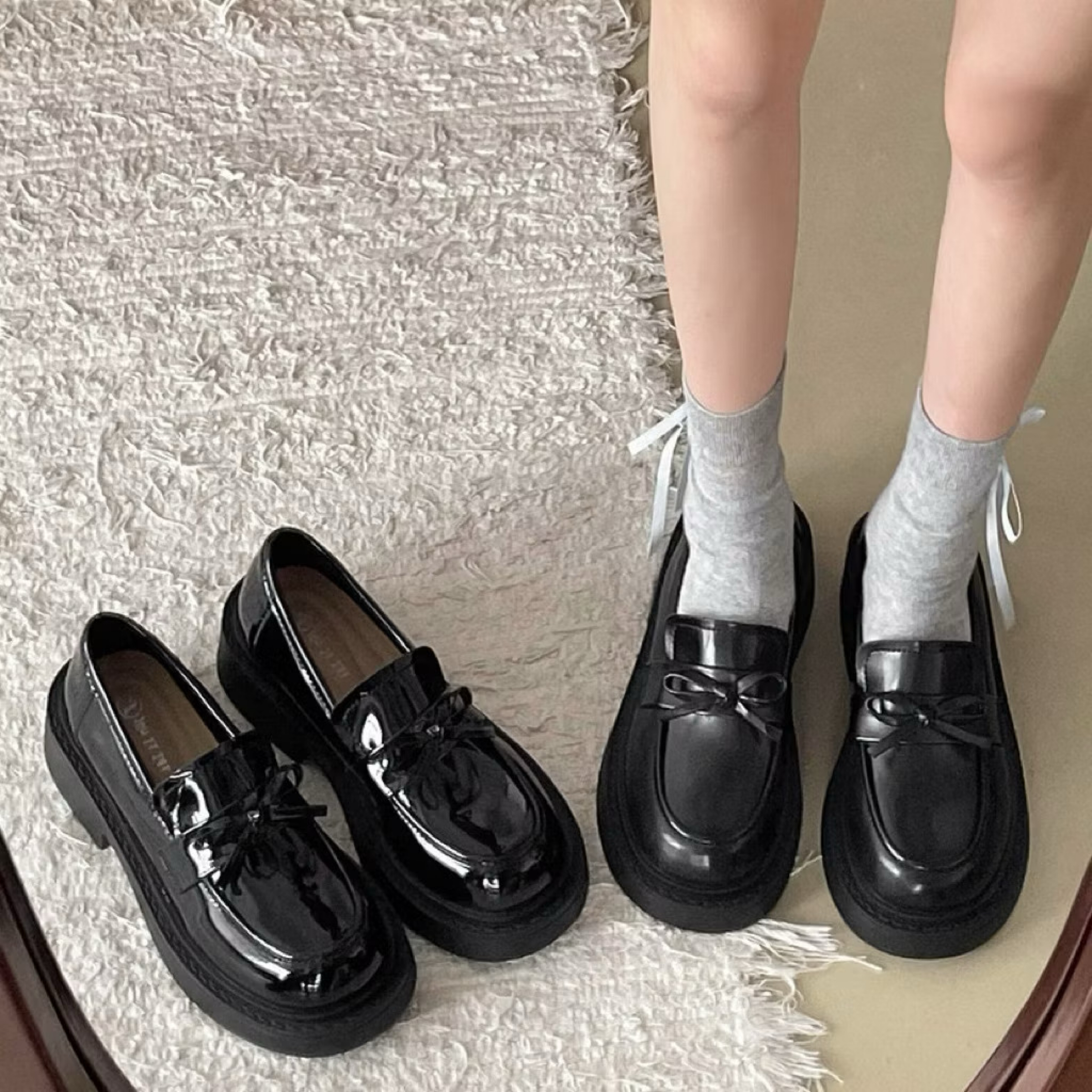 蝴蝶結樂福鞋👞