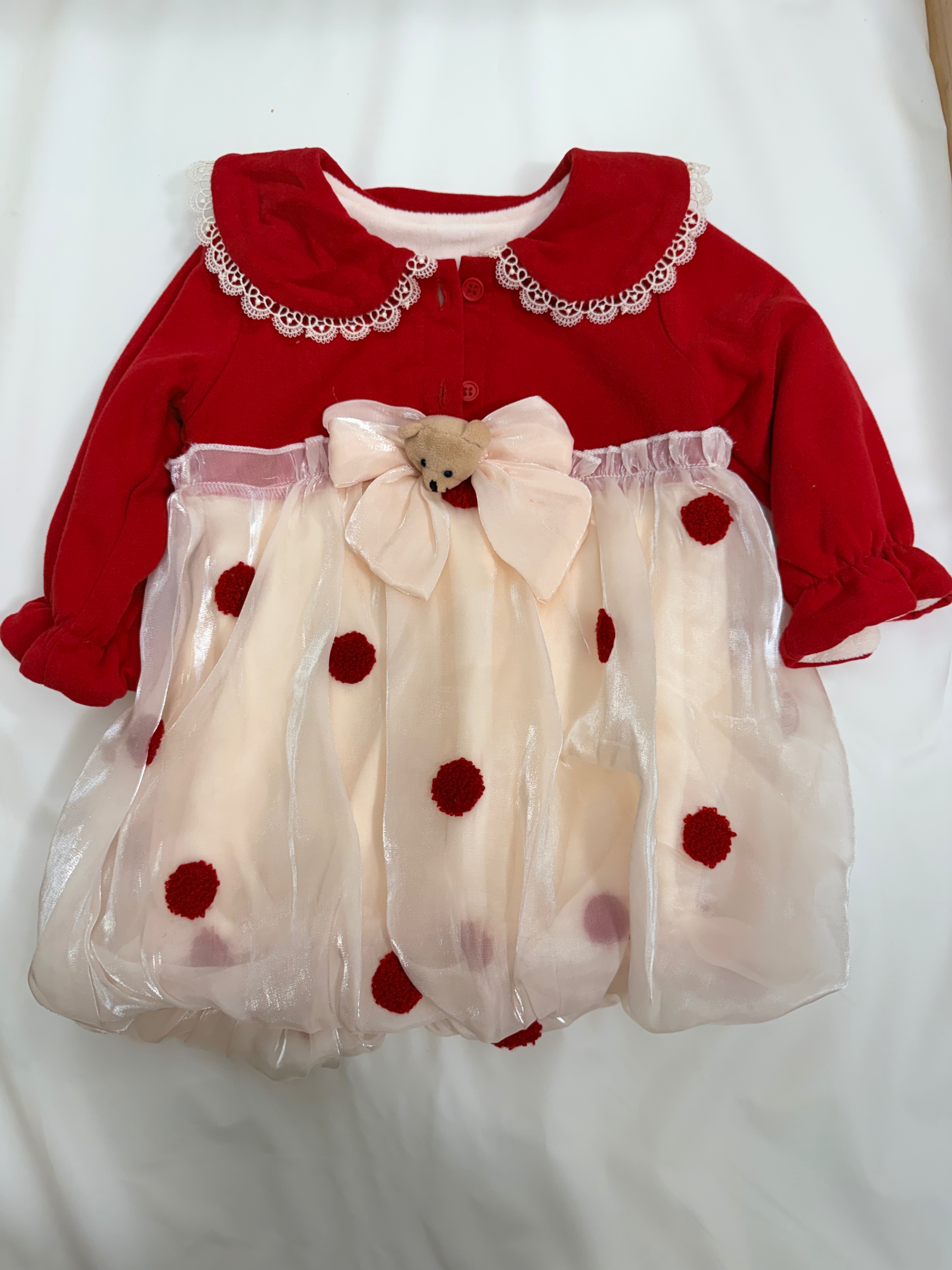 過年喜氣洋裝 加絨加厚 80cm