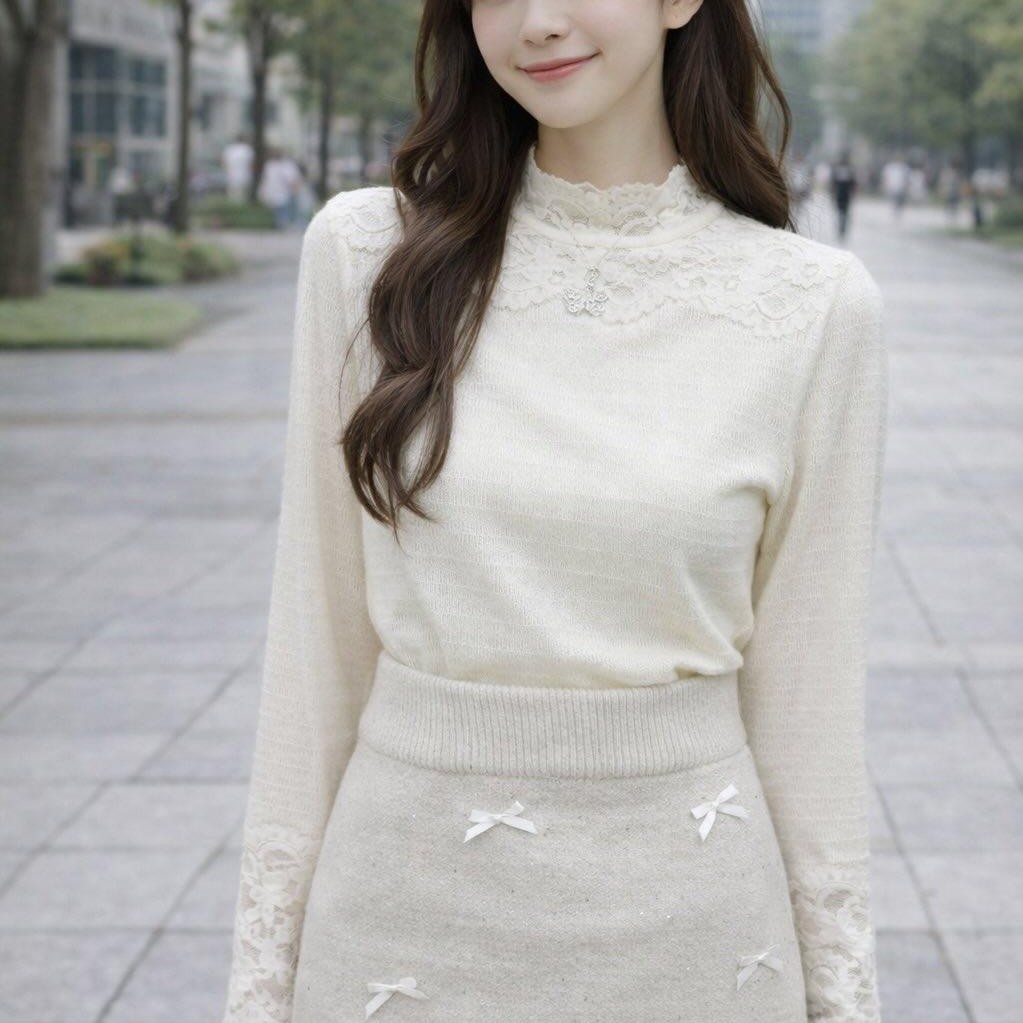 韓系甜美風 細閃蝴蝶結高腰針織包臀短裙 紅、黑、白、灰