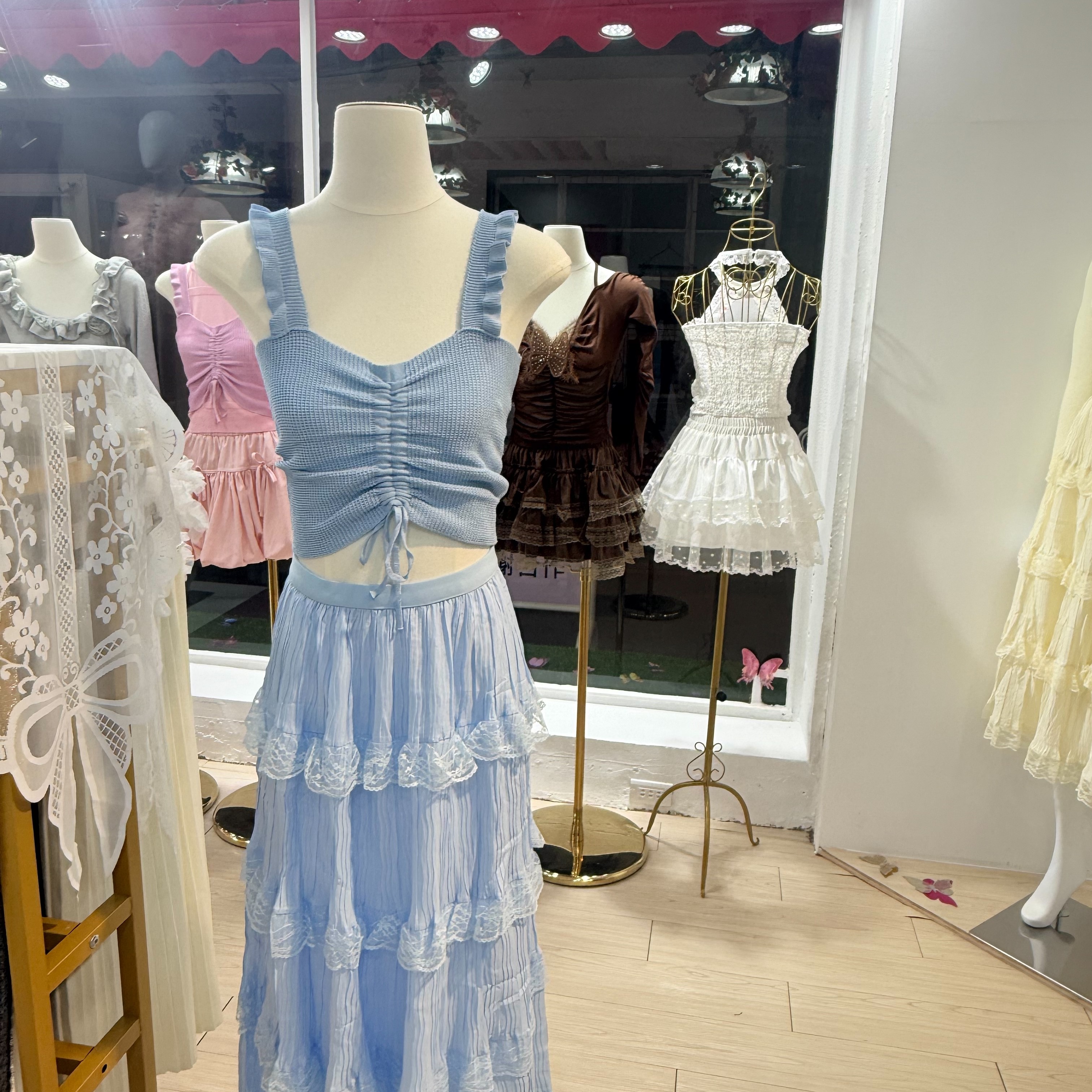 彩色系列 自搭款 度假風藍長裙