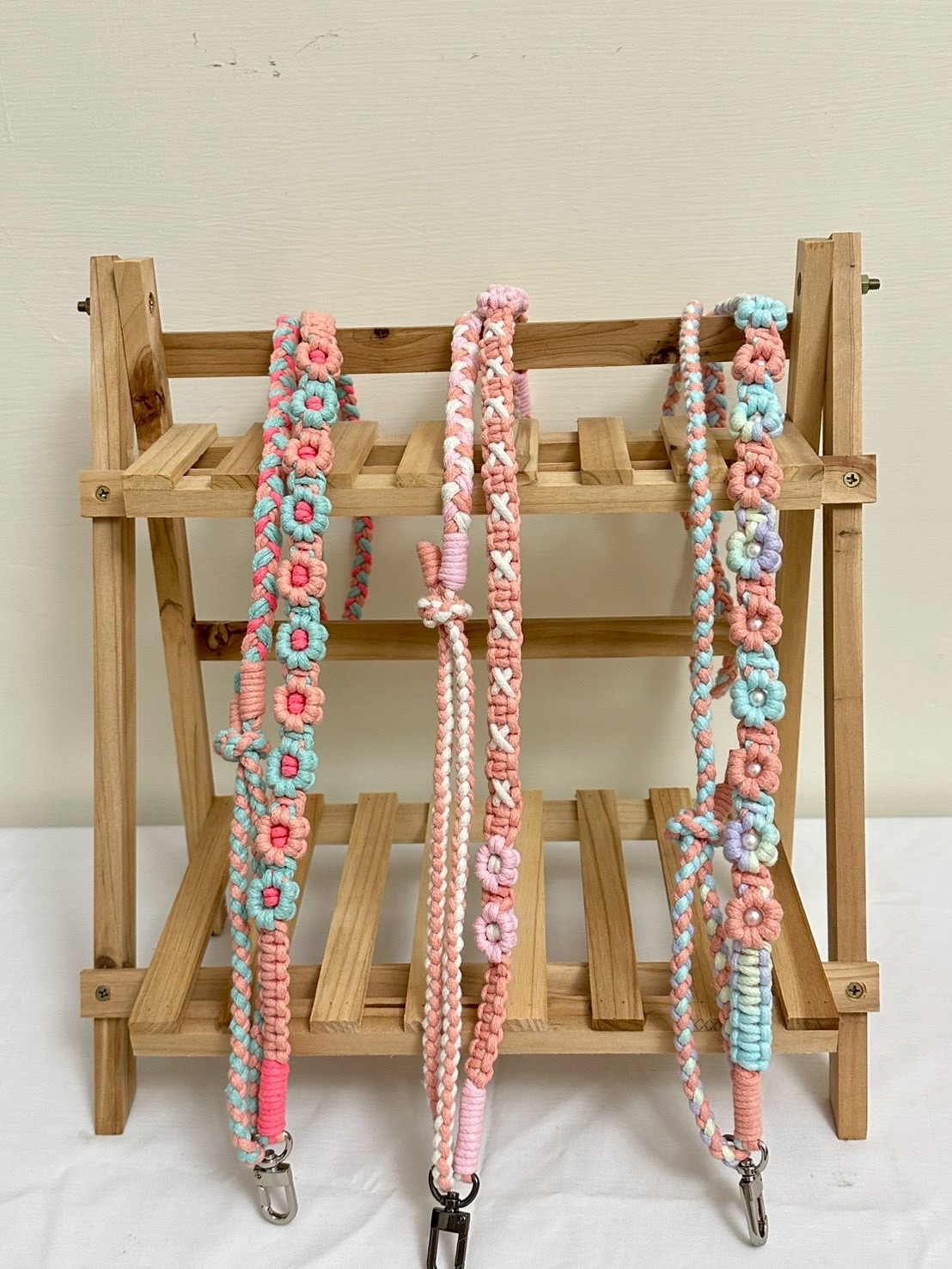 可調式 手機長背繩-小花款