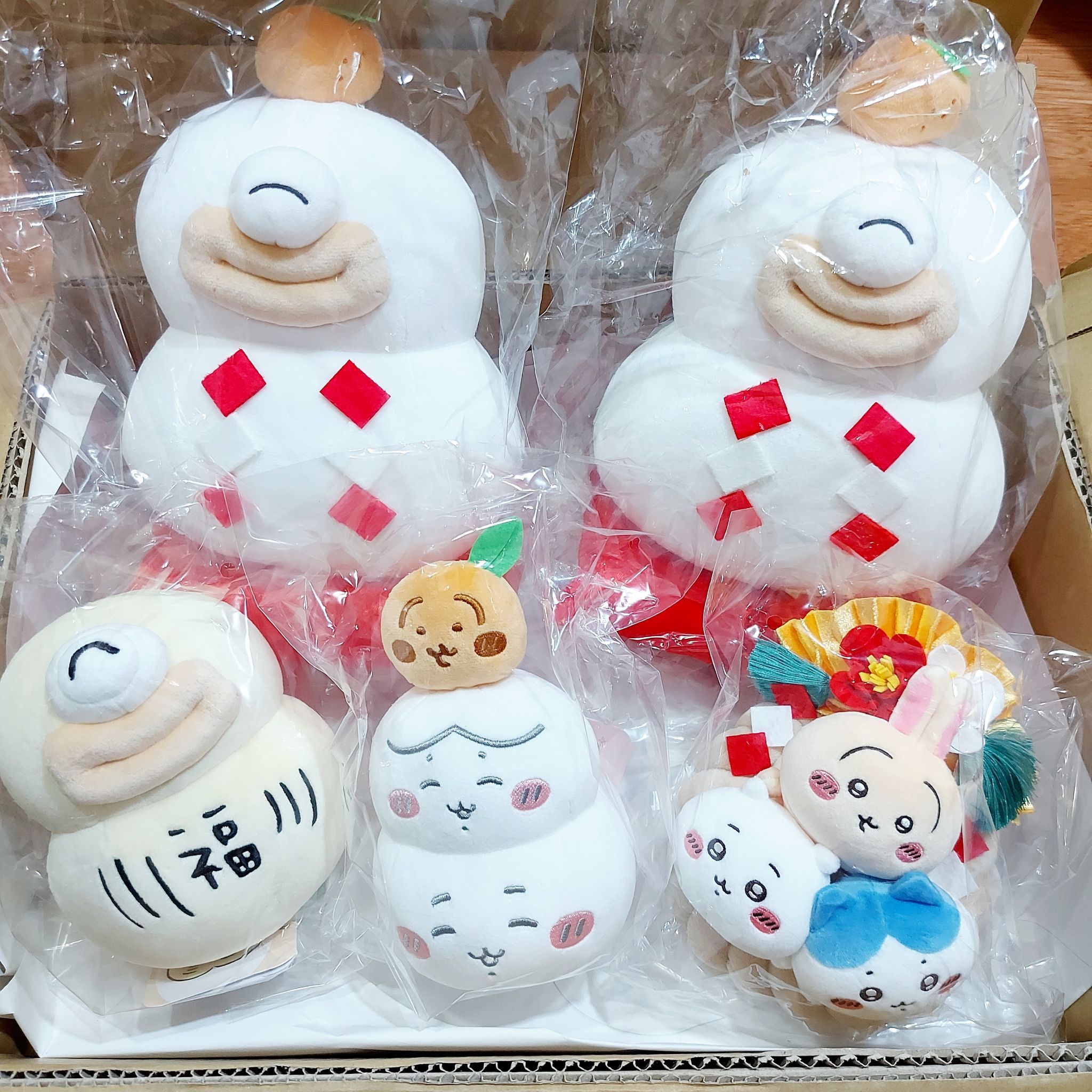 日本 吉伊卡哇 奧德 達摩 鏡餅  3小隻注連繩