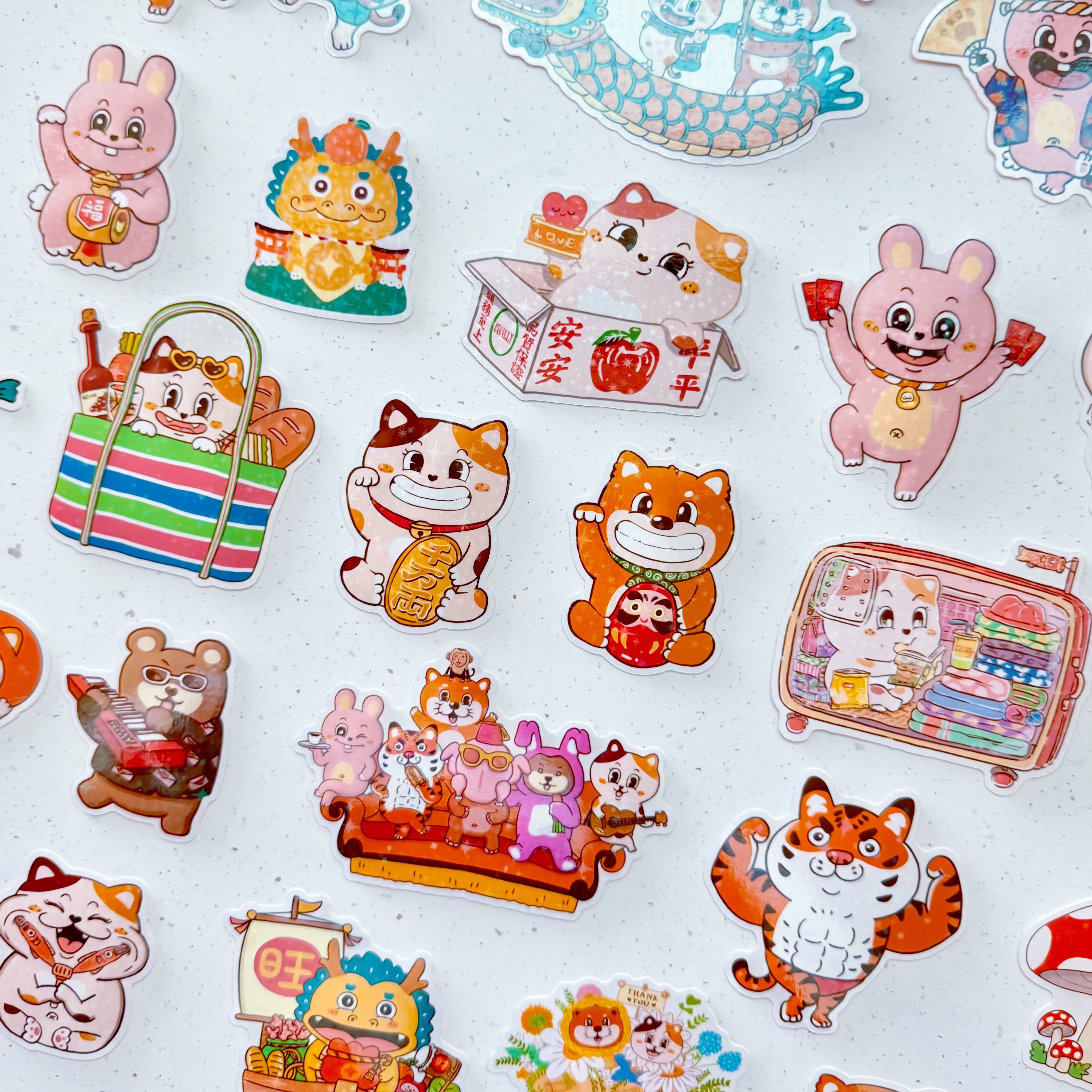 貼紙 防水抗刮 亮膜貼紙 手帳 行李箱 機車貼紙 文創貼紙