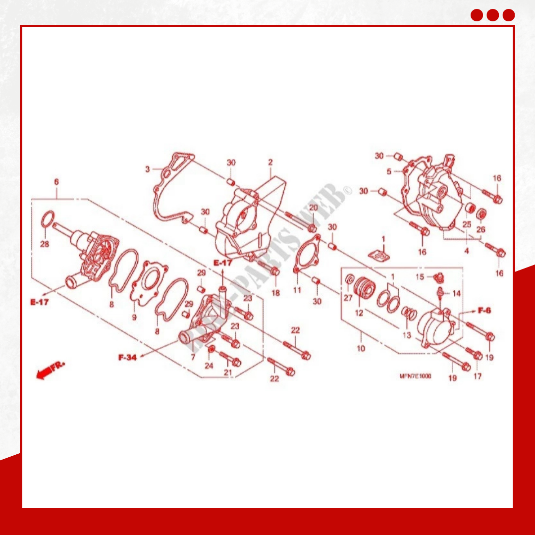 【預購】2012 CB1000R水泵浦零件 密封墊圈