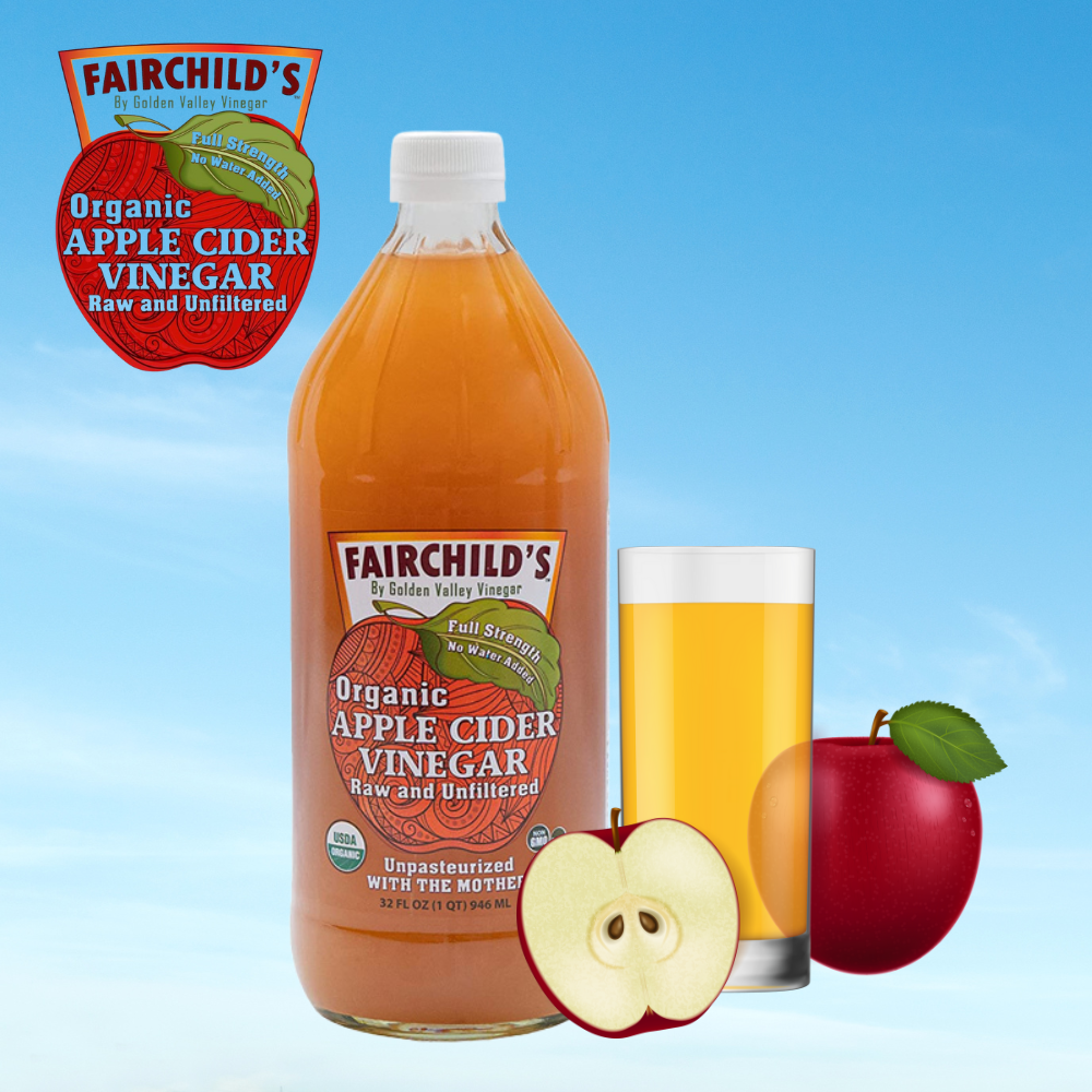 美國原裝進口 費爾先生 Fairchilds 無糖 有機蘋果醋 玻璃 946ml/瓶