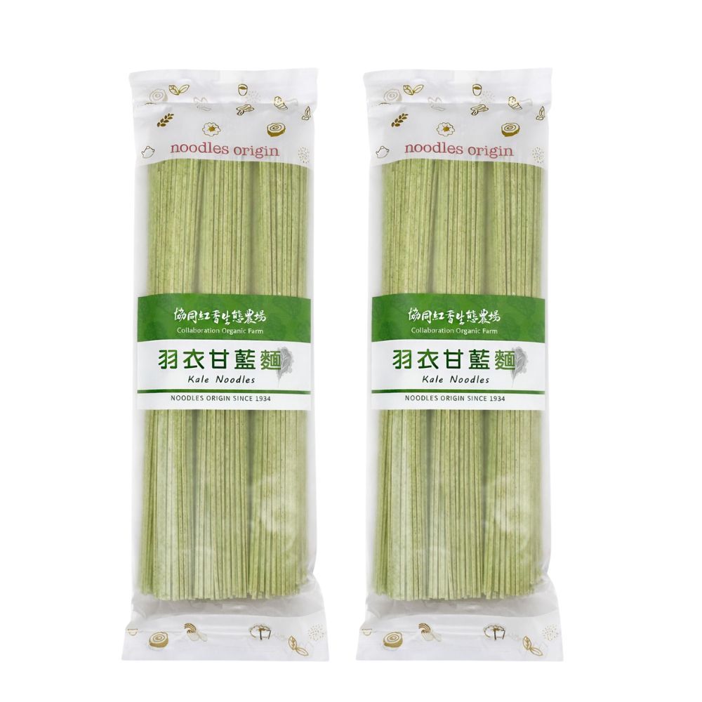 協同日森 有機農場 羽衣甘藍麵 純素 Vegan 一個包裝裡面三束 300g *2入