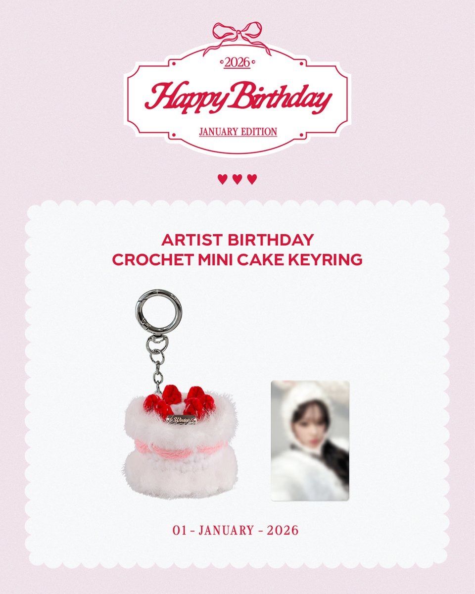 ARTIST BIRTHDAY CROCHET MINI CAKE KEYRING｜