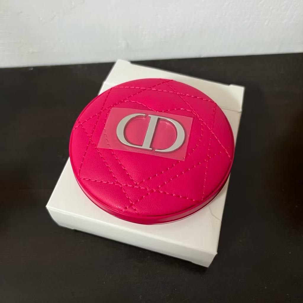 Dior 桃紅色愛心隨身鏡化妝鏡補妝鏡💖