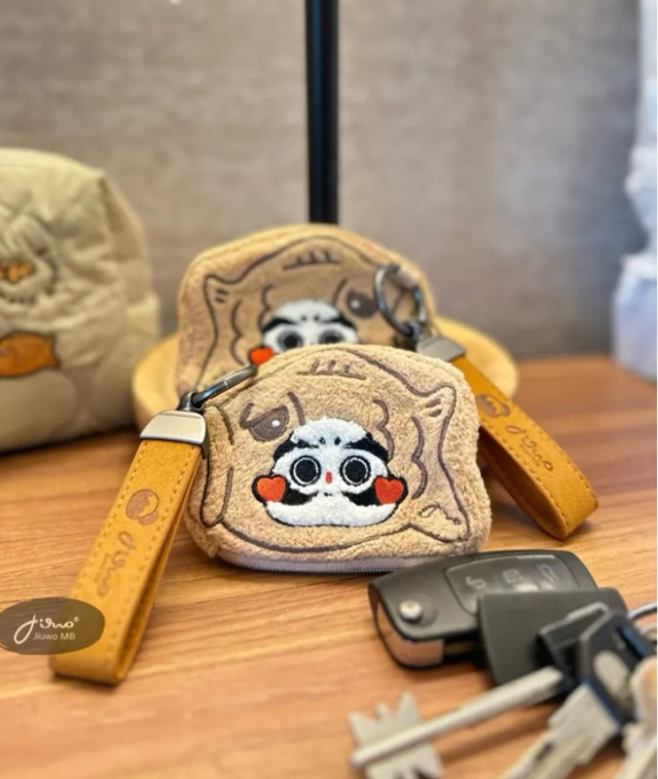 酒窩麵包｜達摩福神 鯛魚燒鑰匙零錢包 感應扣包 車鑰匙包