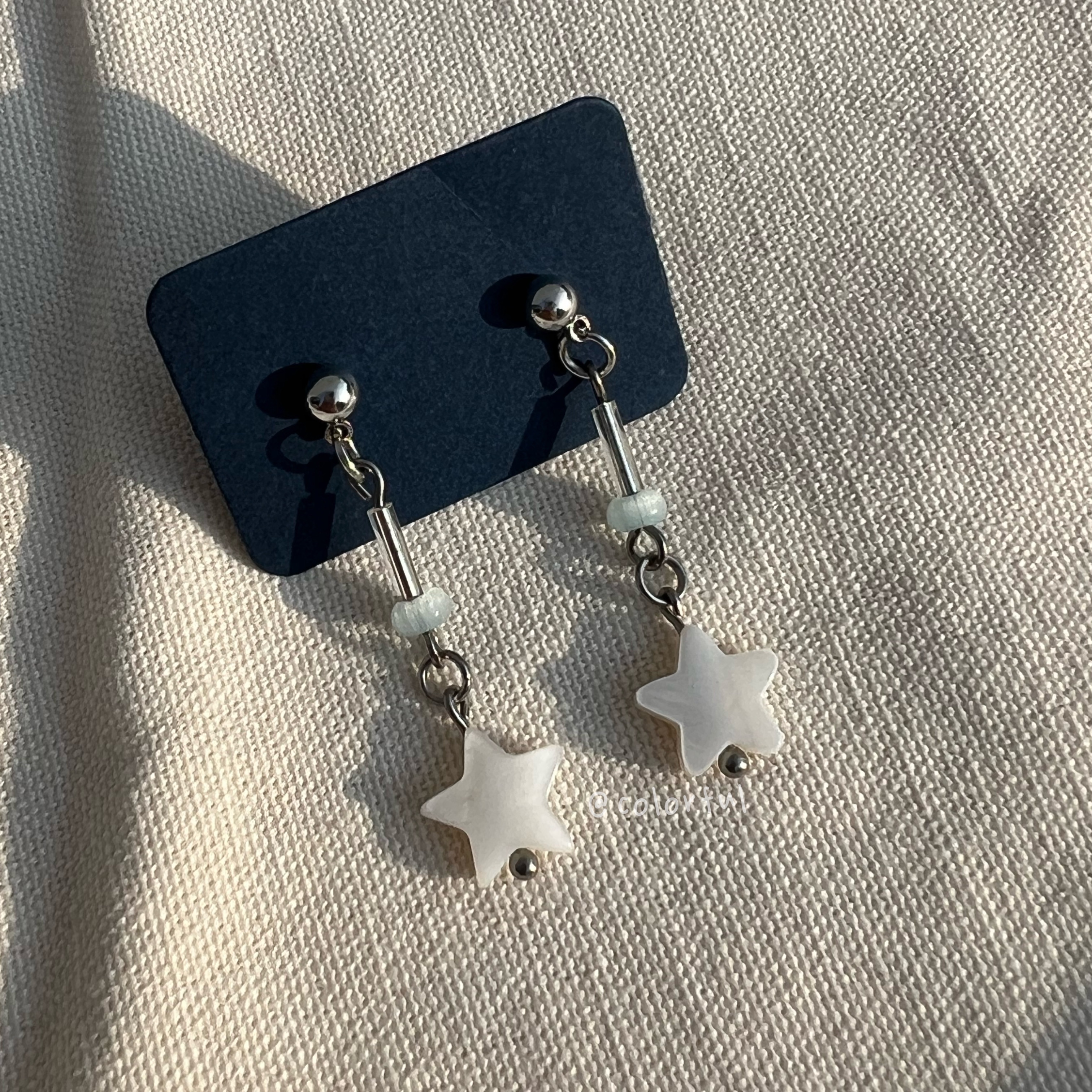 串珠耳環 海洋 星星 貝殼 ｜ 擱淺⋆｡˚𓆝