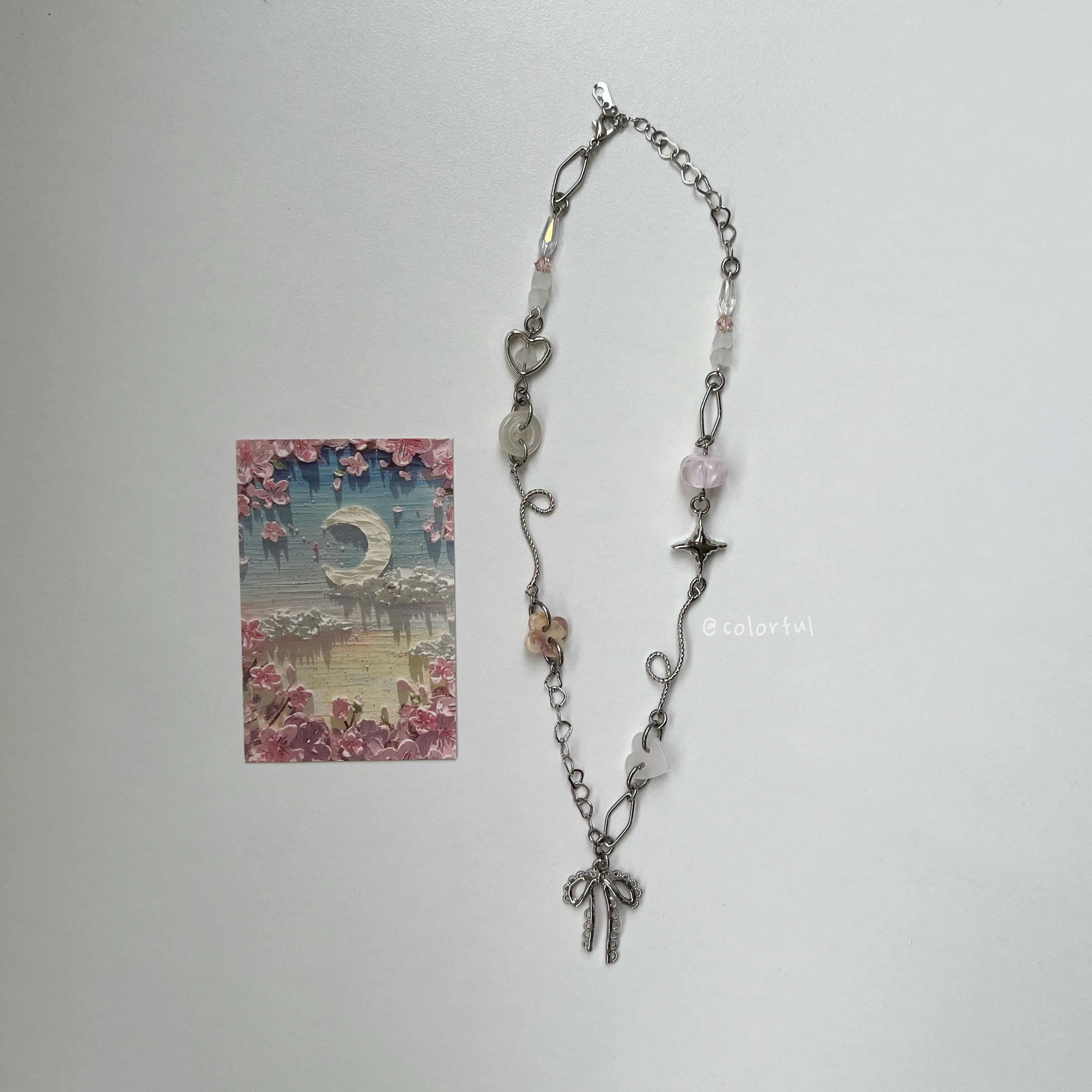 串珠項鍊 蝴蝶結 愛心 | 南法假期⋆｡˚❀