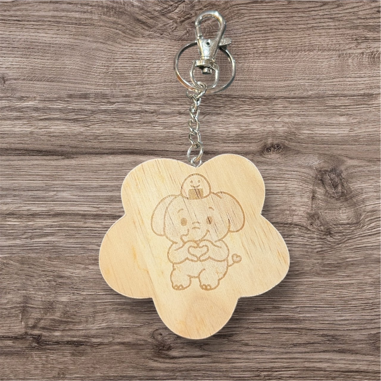 雷射雕刻木製鑰匙圈