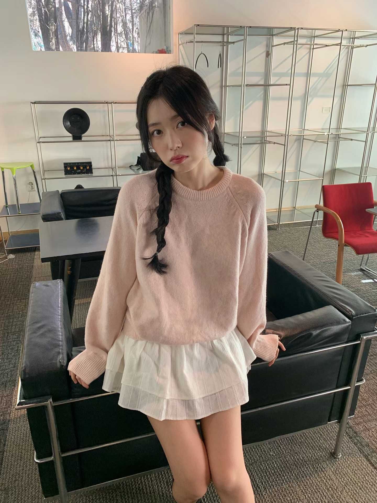 🏷ʏᴜɴᴀ’s ·正韓代購🇰🇷日常柔光🪞圓領針織長袖上衣